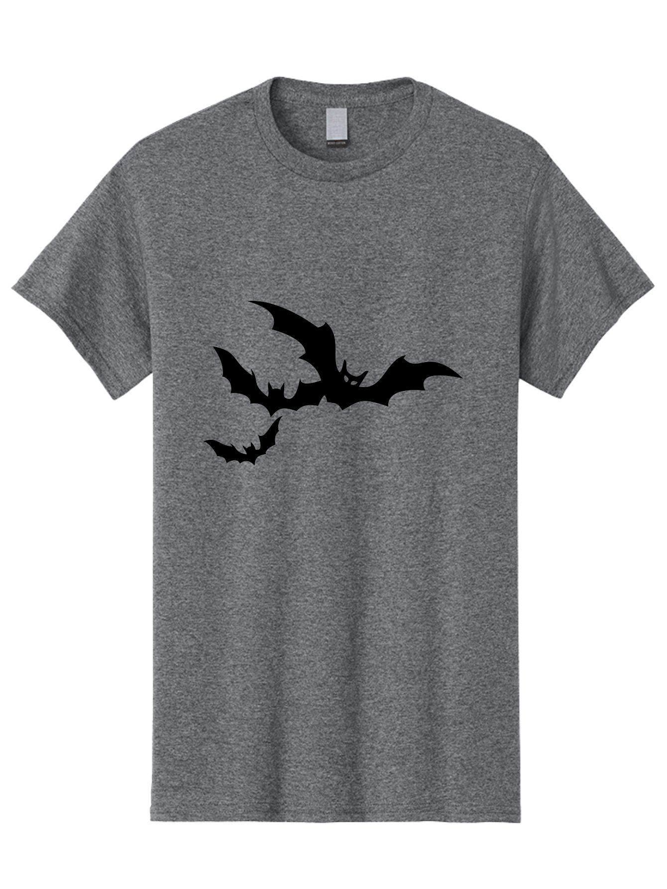Bats Men'S Graphic Tee, 100% Cotton, Comfortable Casual Summer Wear, Machine Washable, Flying Bats, Silhouette Art, Bat Wings, Halloween Decorations, Spooky Atmosphere, Dark Creatures, Nocturnal Animals, Flying Mammals Aab198 7