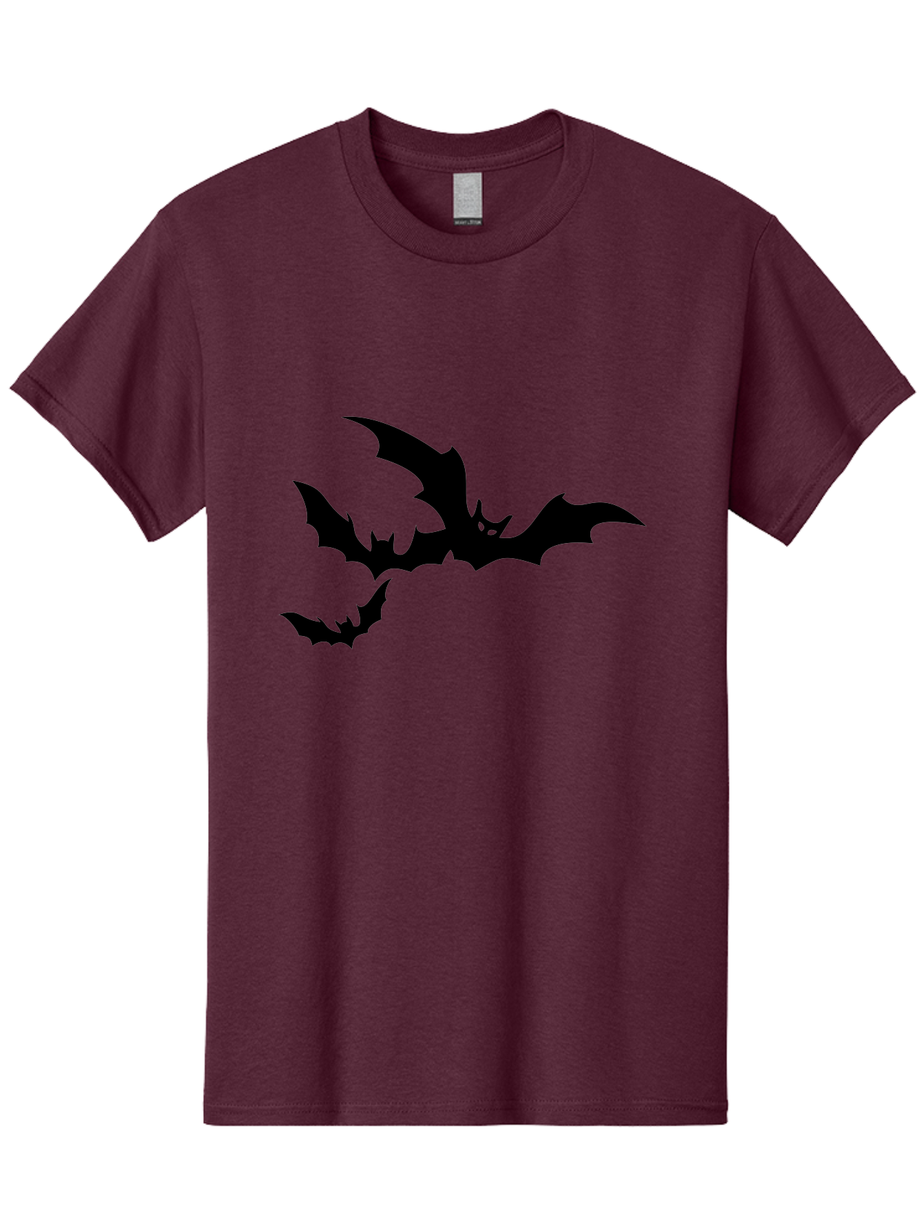 Bats Men'S Graphic Tee, 100% Cotton, Comfortable Casual Summer Wear, Machine Washable, Flying Bats, Silhouette Art, Bat Wings, Halloween Decorations, Spooky Atmosphere, Dark Creatures, Nocturnal Animals, Flying Mammals Aab198 29