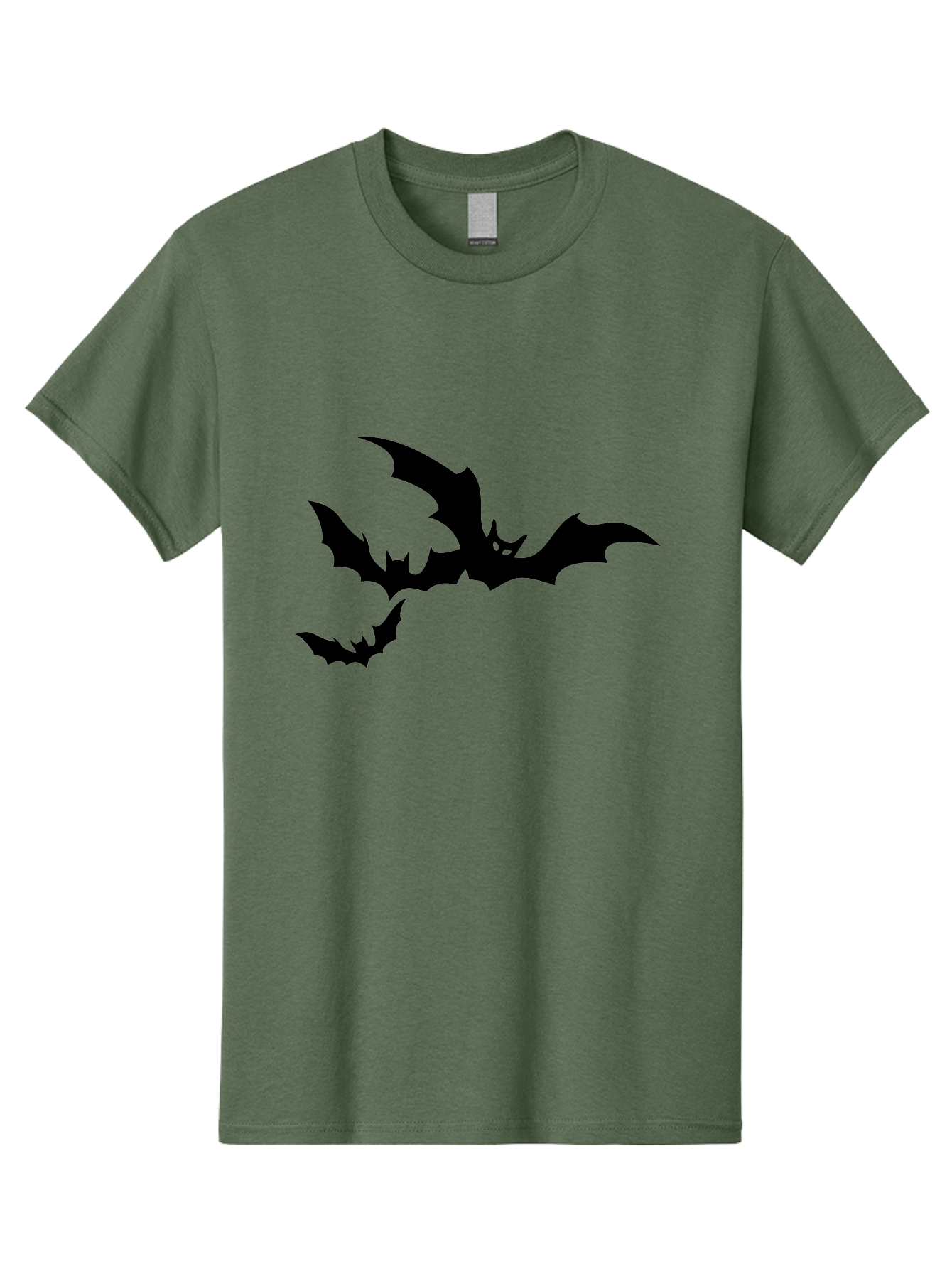 Bats Men'S Graphic Tee, 100% Cotton, Comfortable Casual Summer Wear, Machine Washable, Flying Bats, Silhouette Art, Bat Wings, Halloween Decorations, Spooky Atmosphere, Dark Creatures, Nocturnal Animals, Flying Mammals Aab198 23