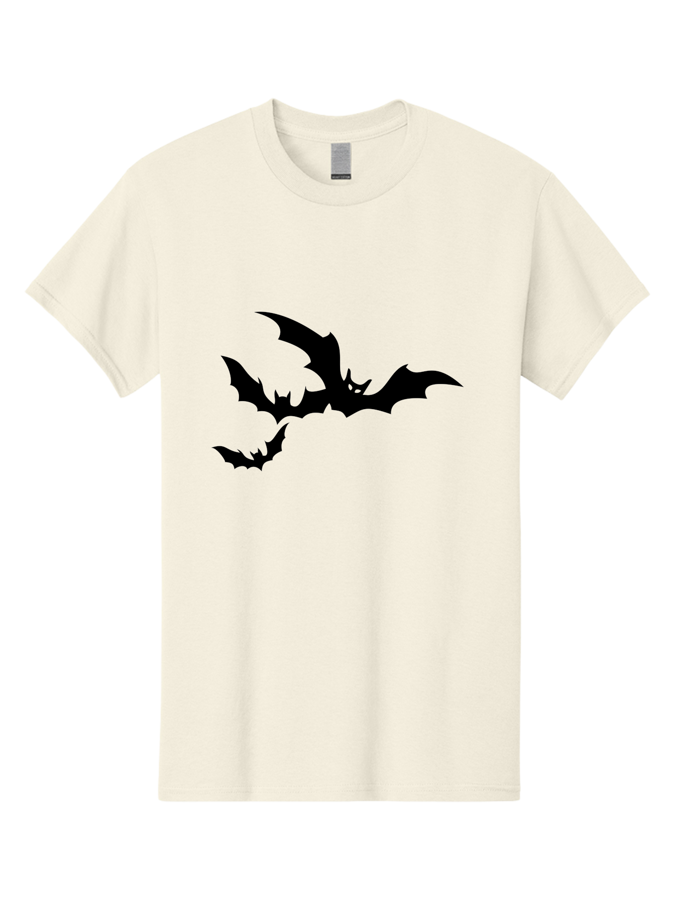 Bats Men'S Graphic Tee, 100% Cotton, Comfortable Casual Summer Wear, Machine Washable, Flying Bats, Silhouette Art, Bat Wings, Halloween Decorations, Spooky Atmosphere, Dark Creatures, Nocturnal Animals, Flying Mammals Aab198 13