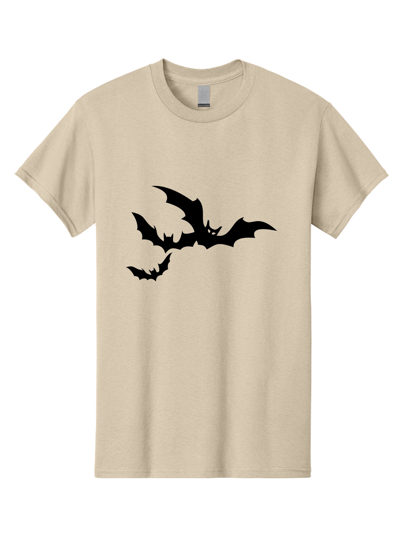 Bats Men'S Graphic Tee, 100% Cotton, Comfortable Casual Summer Wear, Machine Washable, Flying Bats, Silhouette Art, Bat Wings, Halloween Decorations, Spooky Atmosphere, Dark Creatures, Nocturnal Animals, Flying Mammals Aab198 21