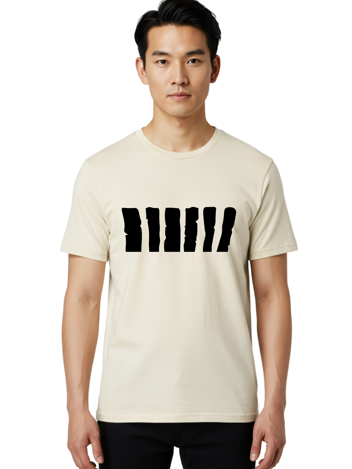 Bimbim Men'S Graphic Tee, 100% Cotton, Comfortable Casual Summer Wear, Machine Washable, Stylized Text, Bold Font, Black Letters, Modern Design, Graphic Element, Abstract Typography, Sleek Aesthetic Aab199 18