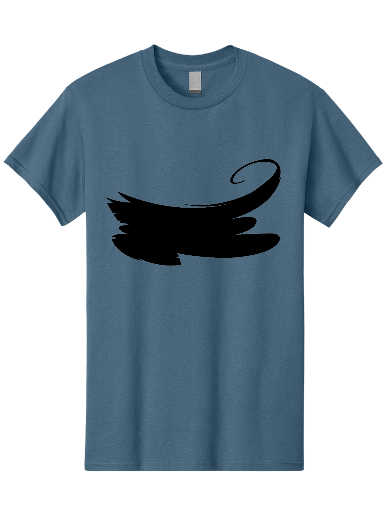 Bird-Silhouette Men'S Graphic Tee, 100% Cotton, Comfortable Casual Summer Wear, Machine Washable, Stylized Wing, Abstract Design, Minimalist Art, Black Silhouette, Freedom Symbol, Elegance, Simple Graphics, Symbolic Representation Aab200 17