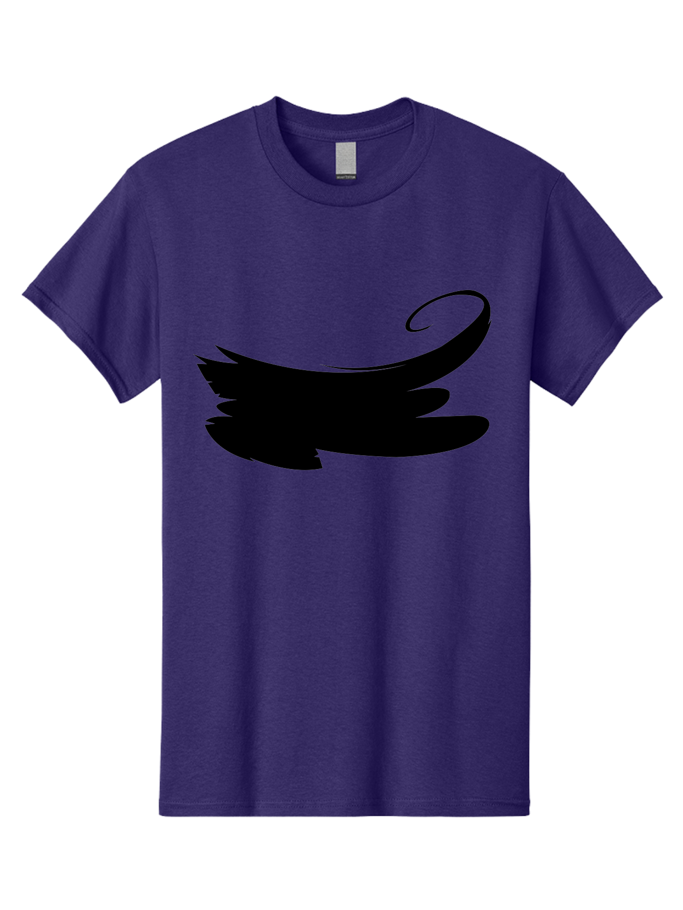 Bird-Silhouette Men'S Graphic Tee, 100% Cotton, Comfortable Casual Summer Wear, Machine Washable, Stylized Wing, Abstract Design, Minimalist Art, Black Silhouette, Freedom Symbol, Elegance, Simple Graphics, Symbolic Representation Aab200 1