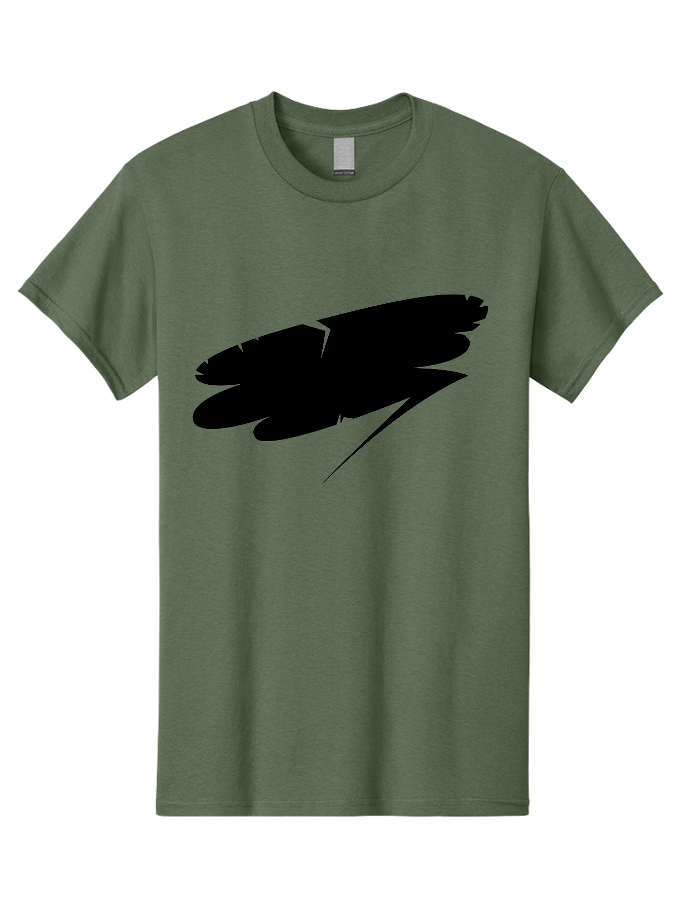 Feather-Silhouette Men'S Graphic Tee, 100% Cotton, Comfortable Casual Summer Wear, Machine Washable, Feather Silhouette, Black Feather, Minimalist Design, Simple Graphics, Bold Shapes, Graphic Elements, Abstract Art Aab214 15