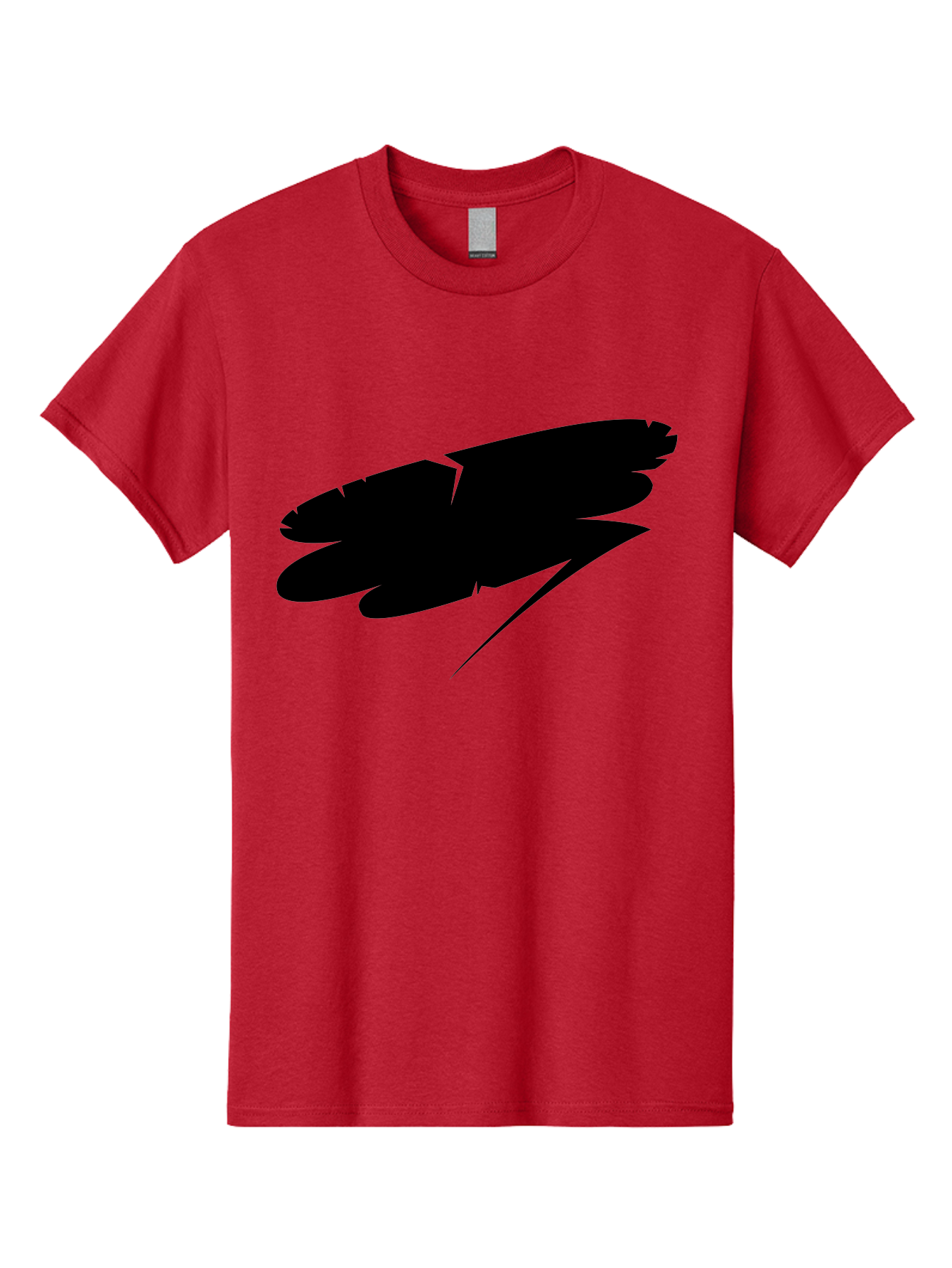 Feather-Silhouette Men'S Graphic Tee, 100% Cotton, Comfortable Casual Summer Wear, Machine Washable, Feather Silhouette, Black Feather, Minimalist Design, Simple Graphics, Bold Shapes, Graphic Elements, Abstract Art Aab214 23