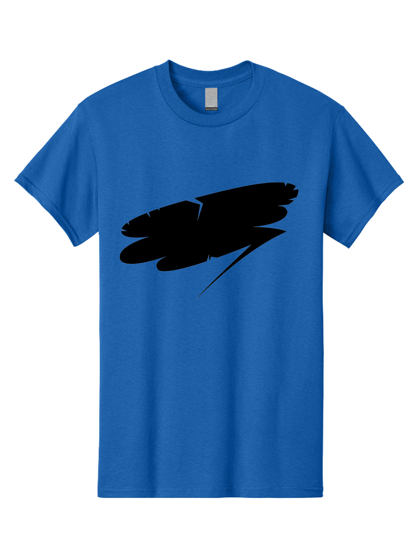 Feather-Silhouette Men'S Graphic Tee, 100% Cotton, Comfortable Casual Summer Wear, Machine Washable, Feather Silhouette, Black Feather, Minimalist Design, Simple Graphics, Bold Shapes, Graphic Elements, Abstract Art Aab214 25