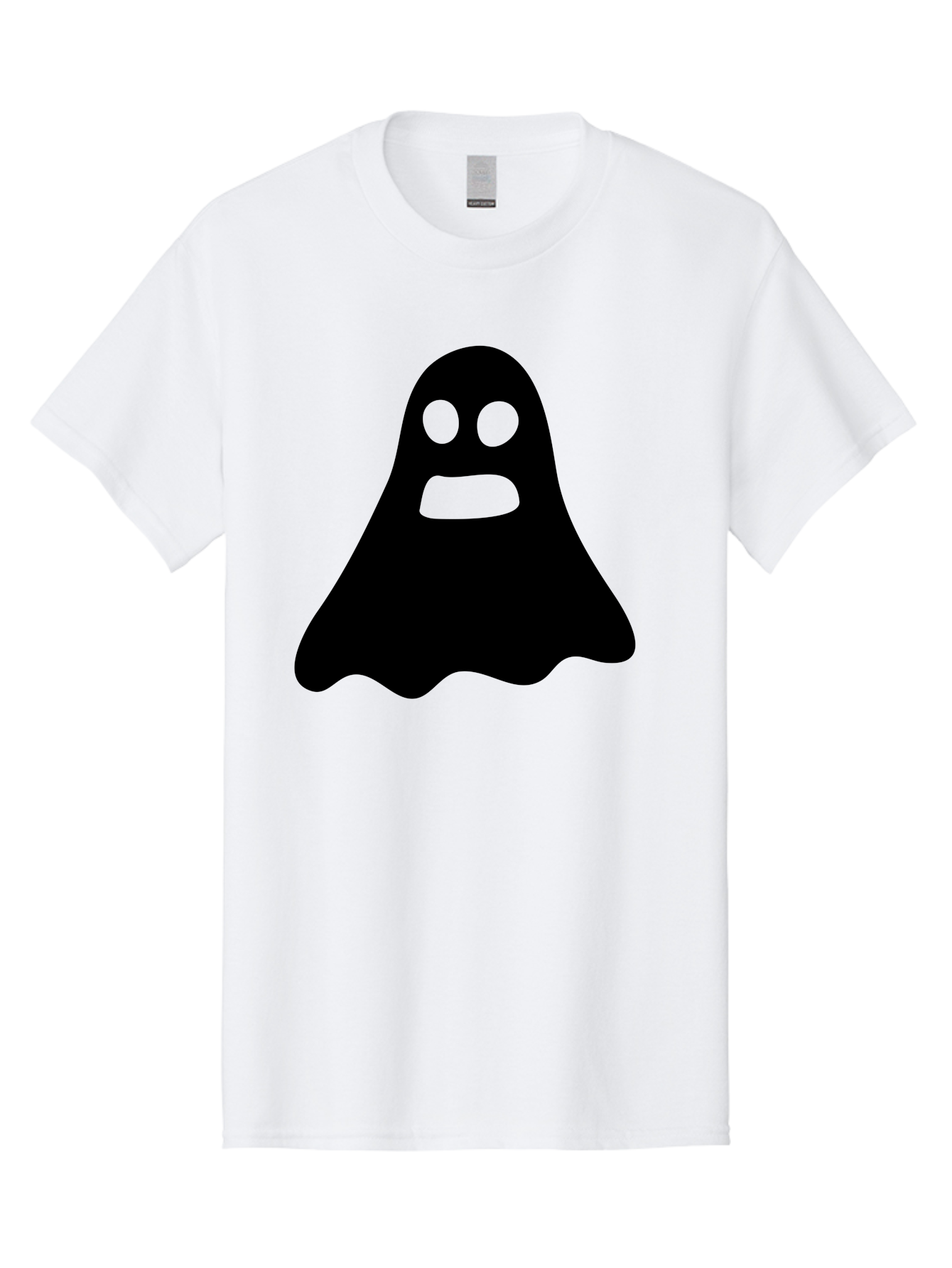 Ghost Men'S Graphic Tee, 100% Cotton, Comfortable Casual Summer Wear, Machine Washable, Ghost Character, Cartoon Style, Spooky Atmosphere, Simple Design, Bold Silhouette, Creepy Face, Halloween Theme, Paranormal Activity Aab218 29