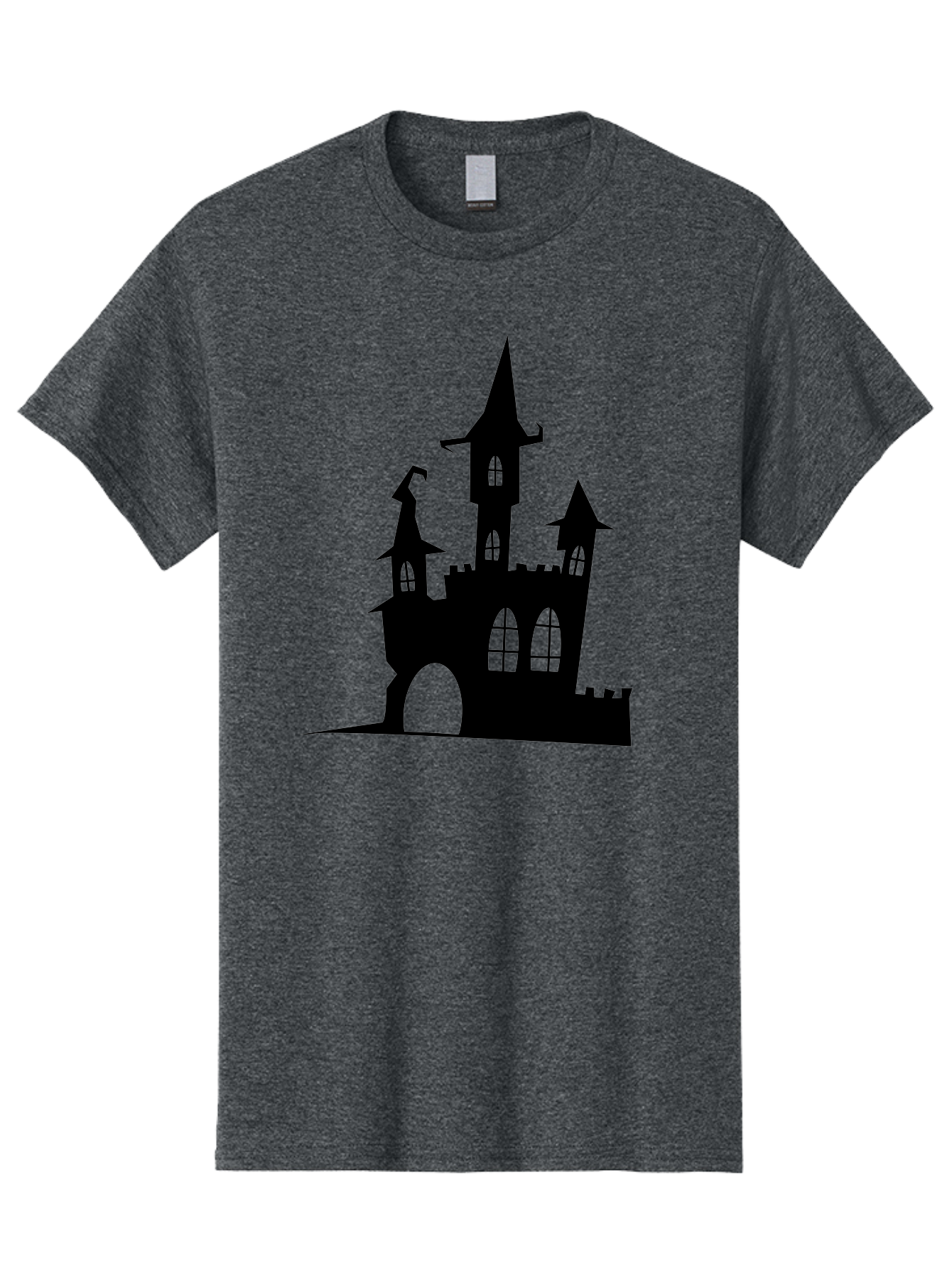 Haunted-Castle Men'S Graphic Tee, 100% Cotton, Comfortable Casual Summer Wear, Machine Washable, Haunted Castle, Spooky Atmosphere, Gothic Architecture, Mysterious Vibe, Fantasy World, Dark Magic, Witch'S Lair, Haunted Mansion, Eerie Feeling Aab222 7