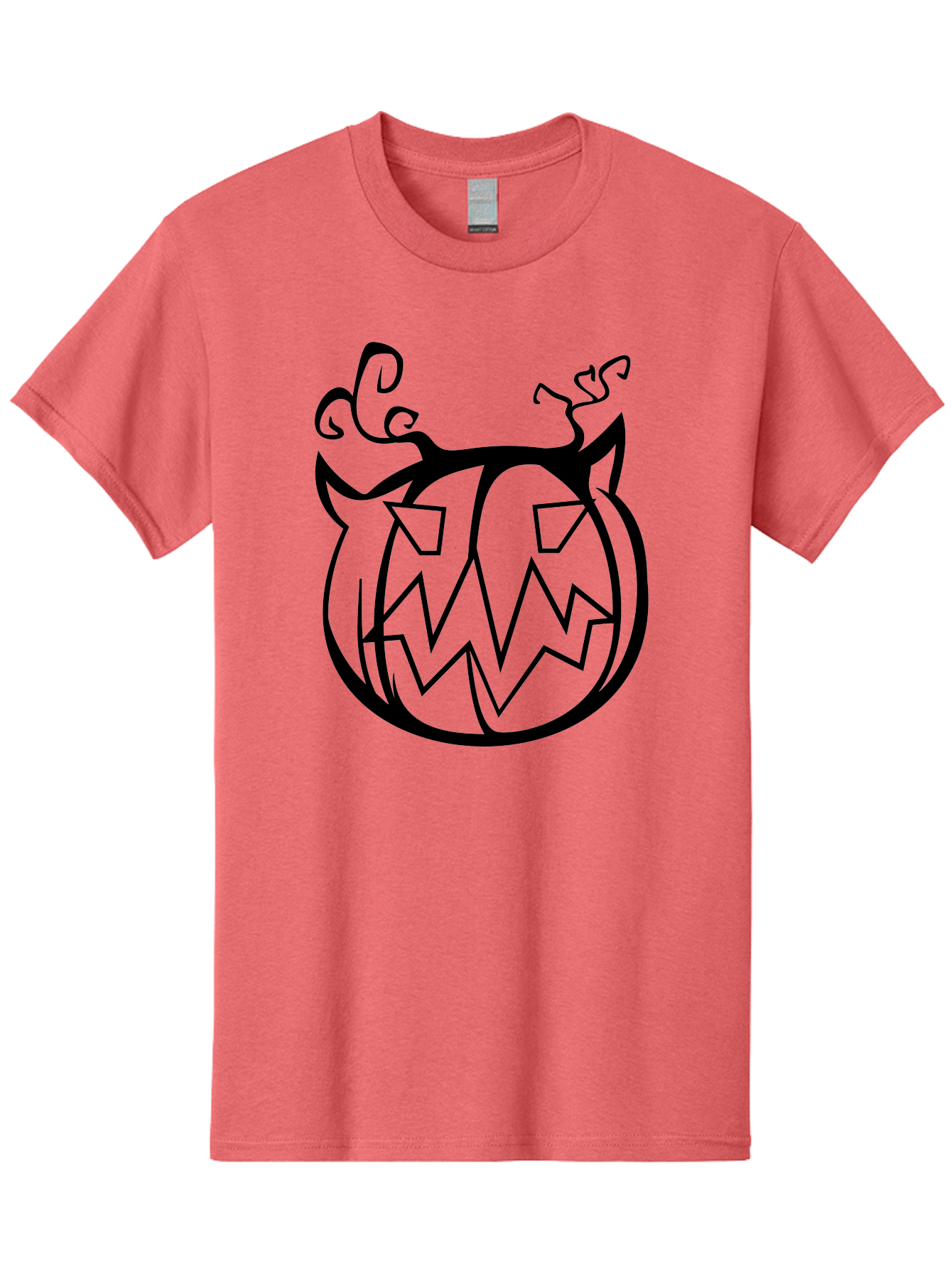 Jack-O-Lantern-1 Men'S Graphic Tee, 100% Cotton, Comfortable Casual Summer Wear, Machine Washable, Halloween Pumpkin, Jack O Lantern, Spooky Face, Cartoon Illustration, Creepy Eyes, Fall Season, Autumn Decor, Festive Design, Black Outline Aab228 5
