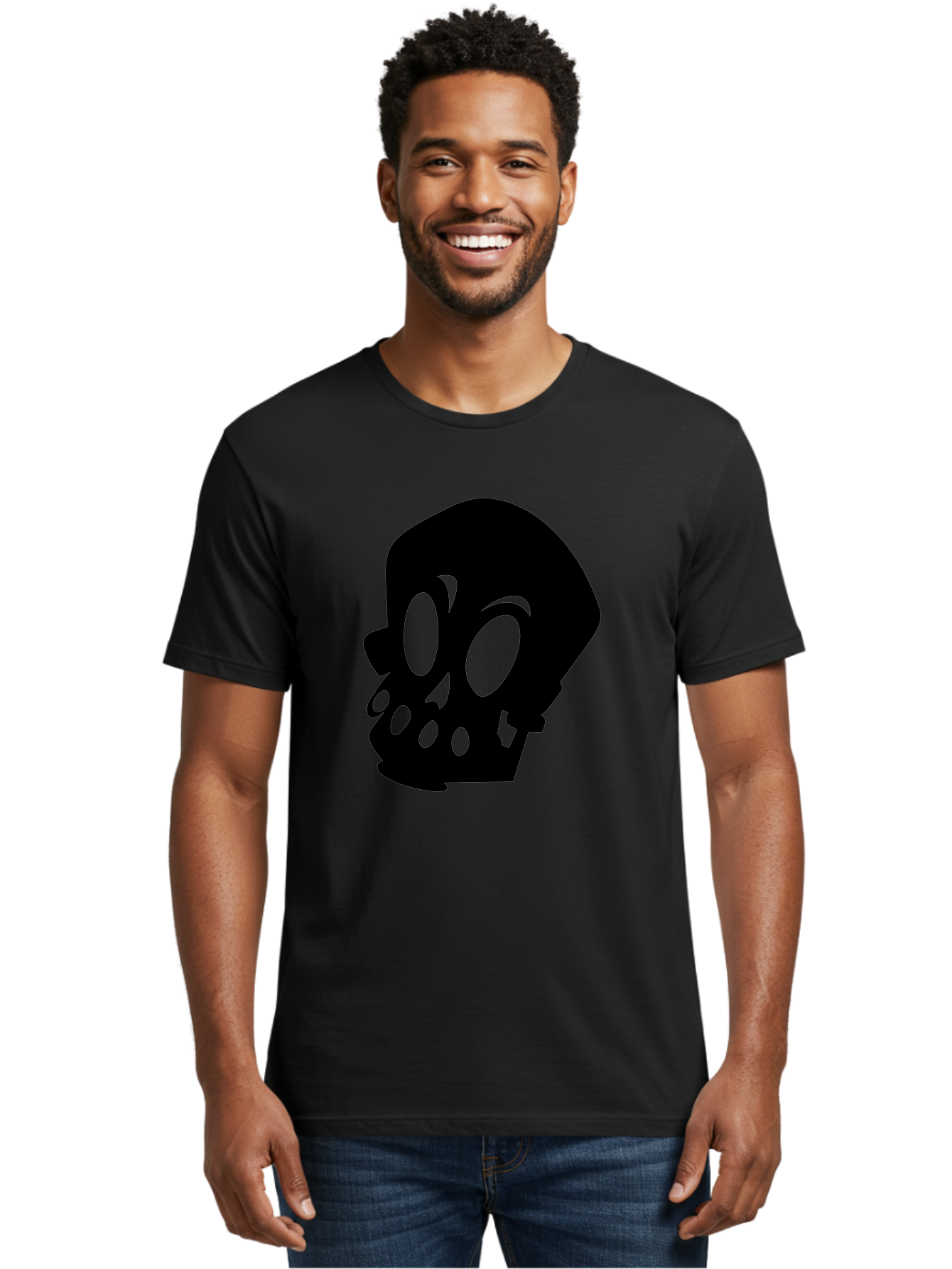 Skull Men'S Graphic Tee, 100% Cotton, Comfortable Casual Summer Wear, Machine Washable, Human Skull, Death Symbol, Gothic Icon, Spooky Emblem, Dark Imagery, Skull Illustration, Goth Culture, Halloween Symbol, Skull Art Aab233 10