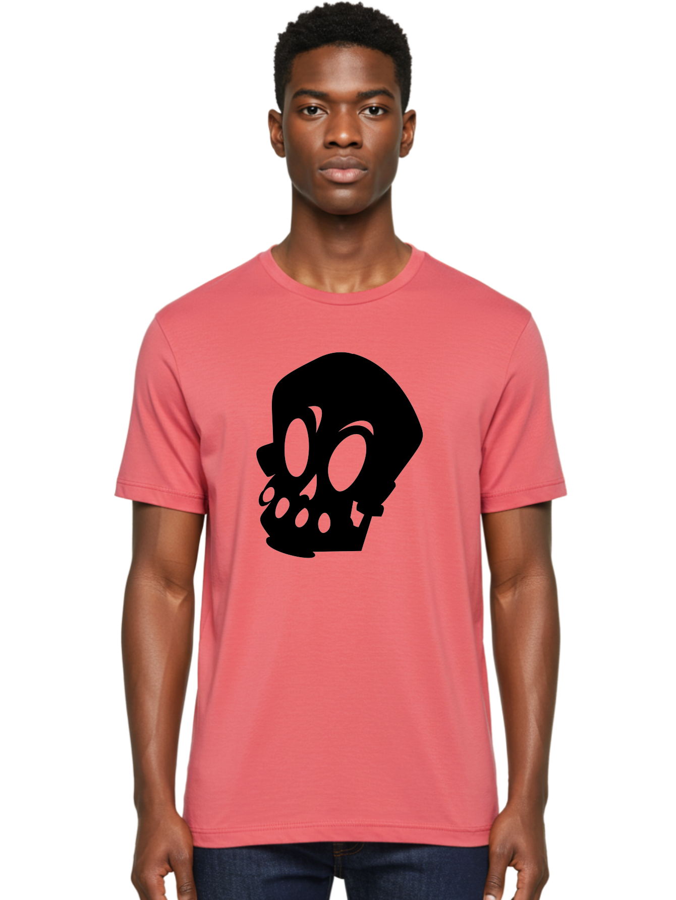 Skull Men'S Graphic Tee, 100% Cotton, Comfortable Casual Summer Wear, Machine Washable, Human Skull, Death Symbol, Gothic Icon, Spooky Emblem, Dark Imagery, Skull Illustration, Goth Culture, Halloween Symbol, Skull Art Aab233 12