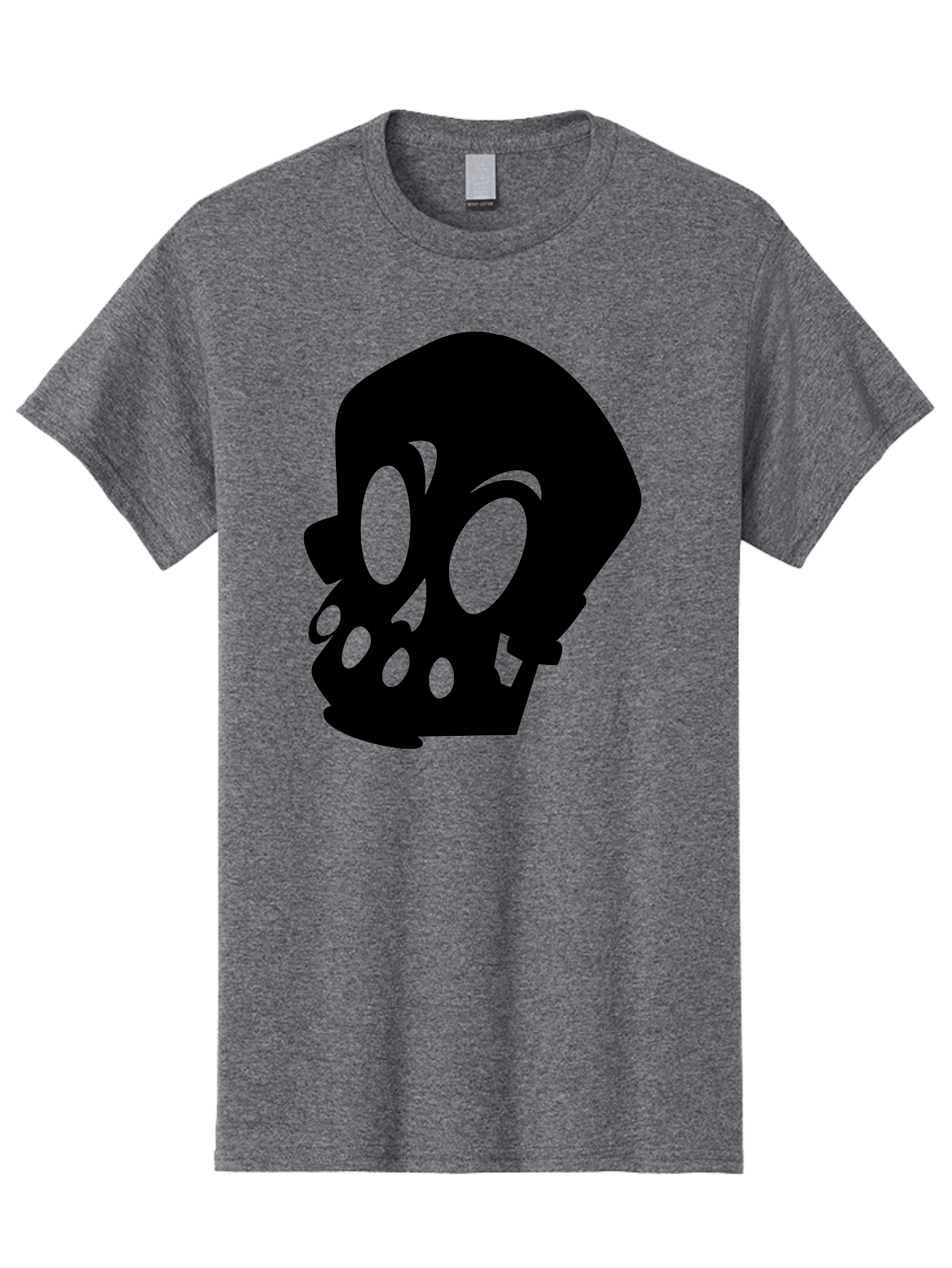 Skull Men'S Graphic Tee, 100% Cotton, Comfortable Casual Summer Wear, Machine Washable, Human Skull, Death Symbol, Gothic Icon, Spooky Emblem, Dark Imagery, Skull Illustration, Goth Culture, Halloween Symbol, Skull Art Aab233 27