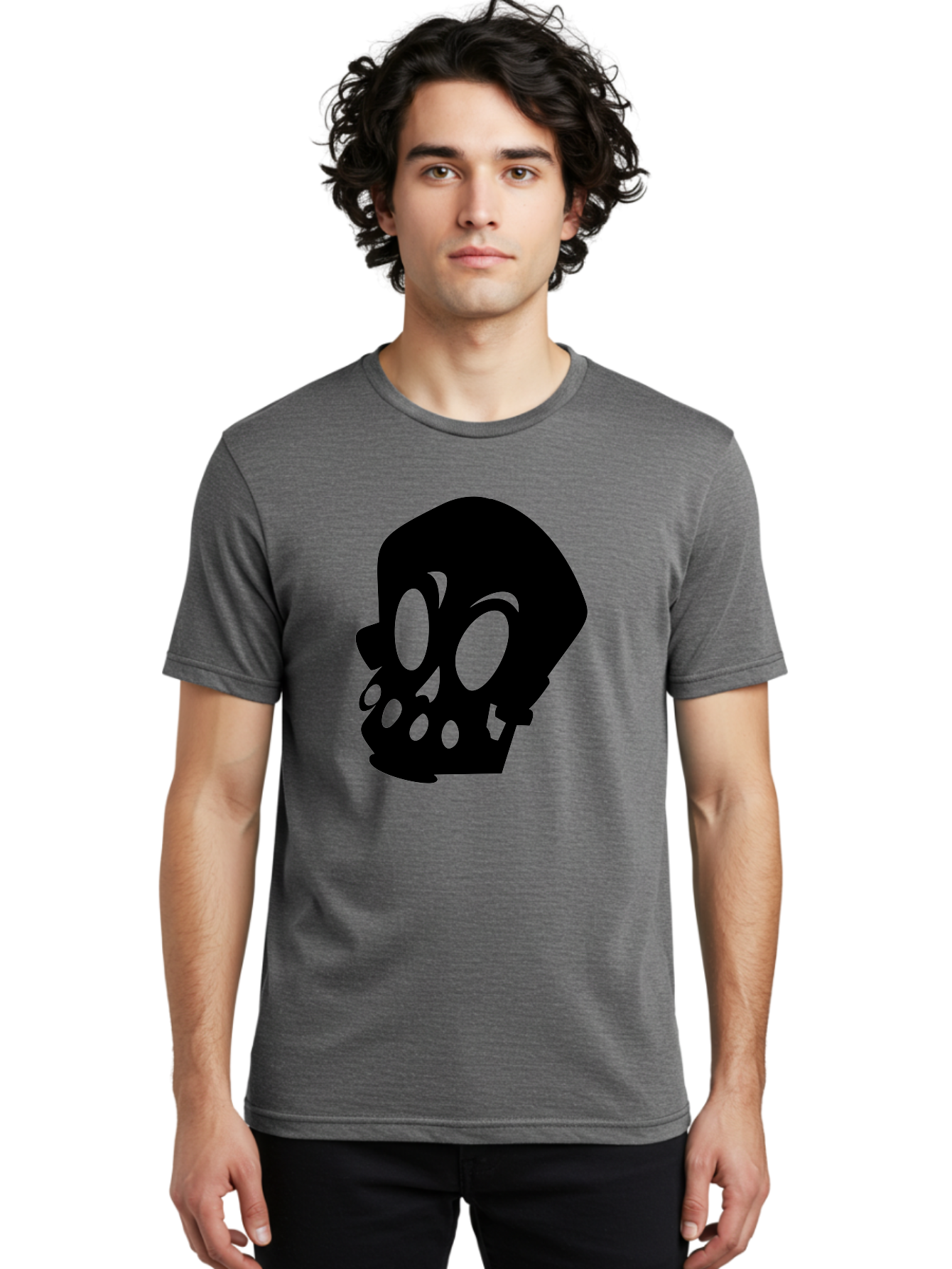 Skull Men'S Graphic Tee, 100% Cotton, Comfortable Casual Summer Wear, Machine Washable, Human Skull, Death Symbol, Gothic Icon, Spooky Emblem, Dark Imagery, Skull Illustration, Goth Culture, Halloween Symbol, Skull Art Aab233 28