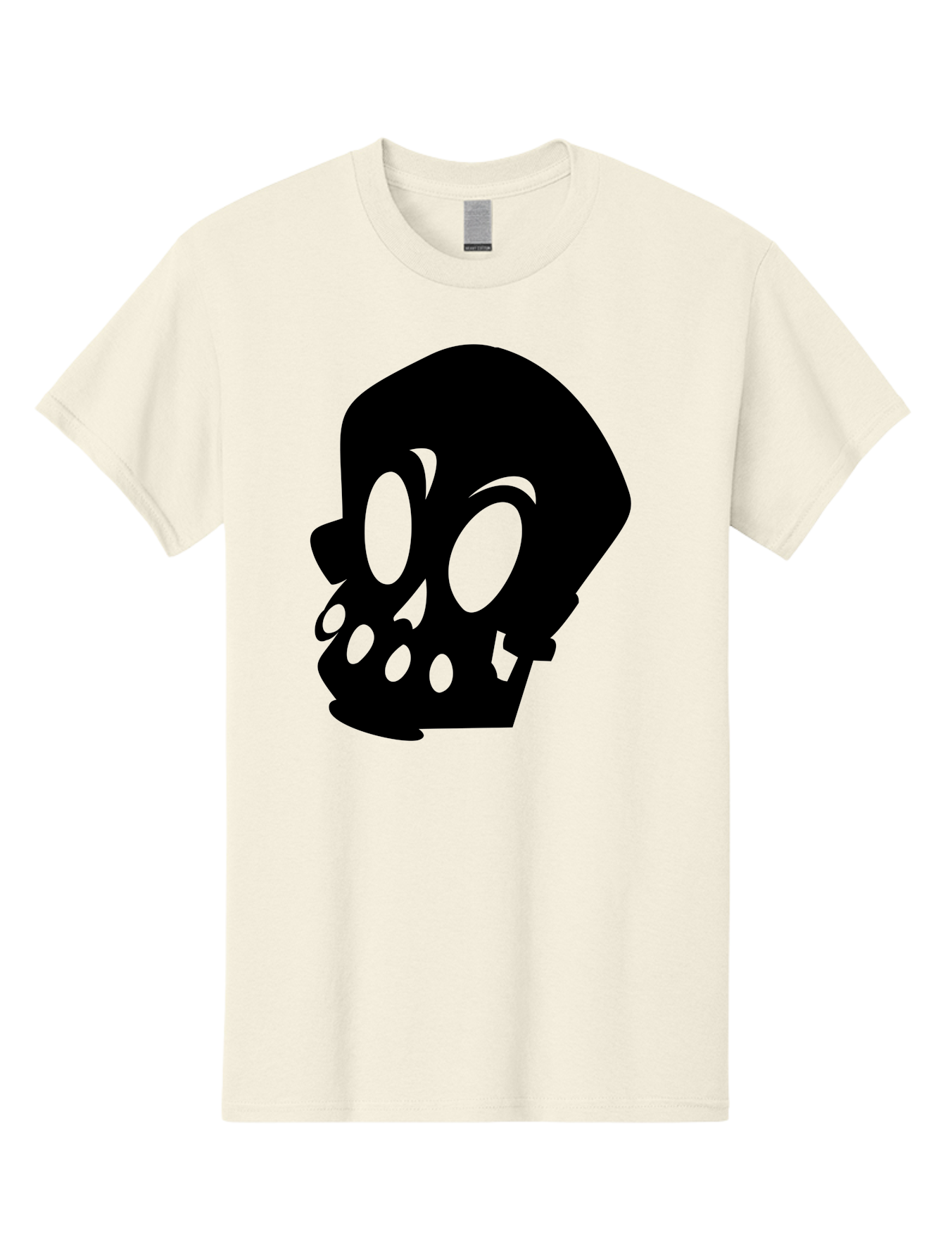 Skull Men'S Graphic Tee, 100% Cotton, Comfortable Casual Summer Wear, Machine Washable, Human Skull, Death Symbol, Gothic Icon, Spooky Emblem, Dark Imagery, Skull Illustration, Goth Culture, Halloween Symbol, Skull Art Aab233 25