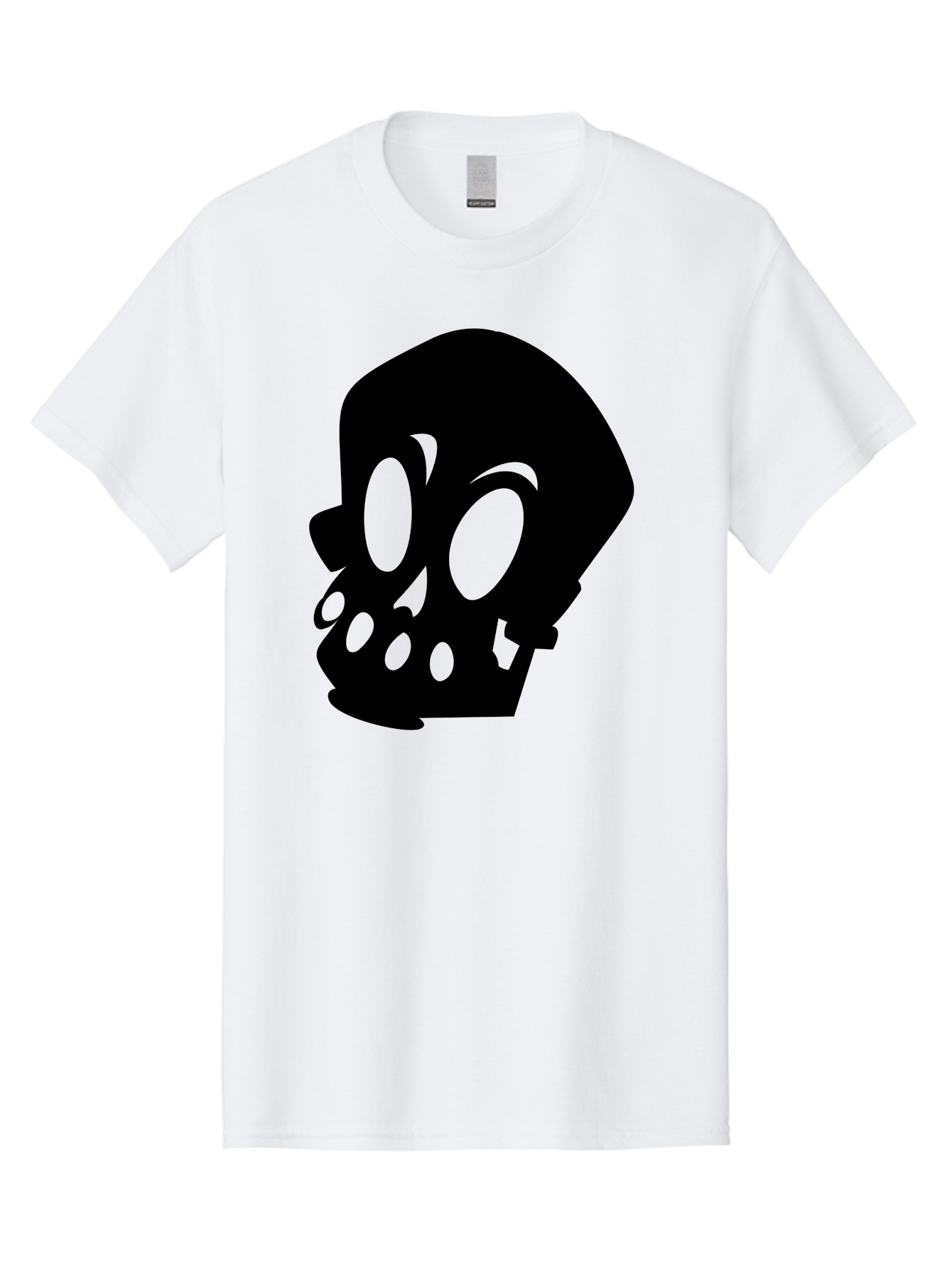 Skull Men'S Graphic Tee, 100% Cotton, Comfortable Casual Summer Wear, Machine Washable, Human Skull, Death Symbol, Gothic Icon, Spooky Emblem, Dark Imagery, Skull Illustration, Goth Culture, Halloween Symbol, Skull Art Aab233 7