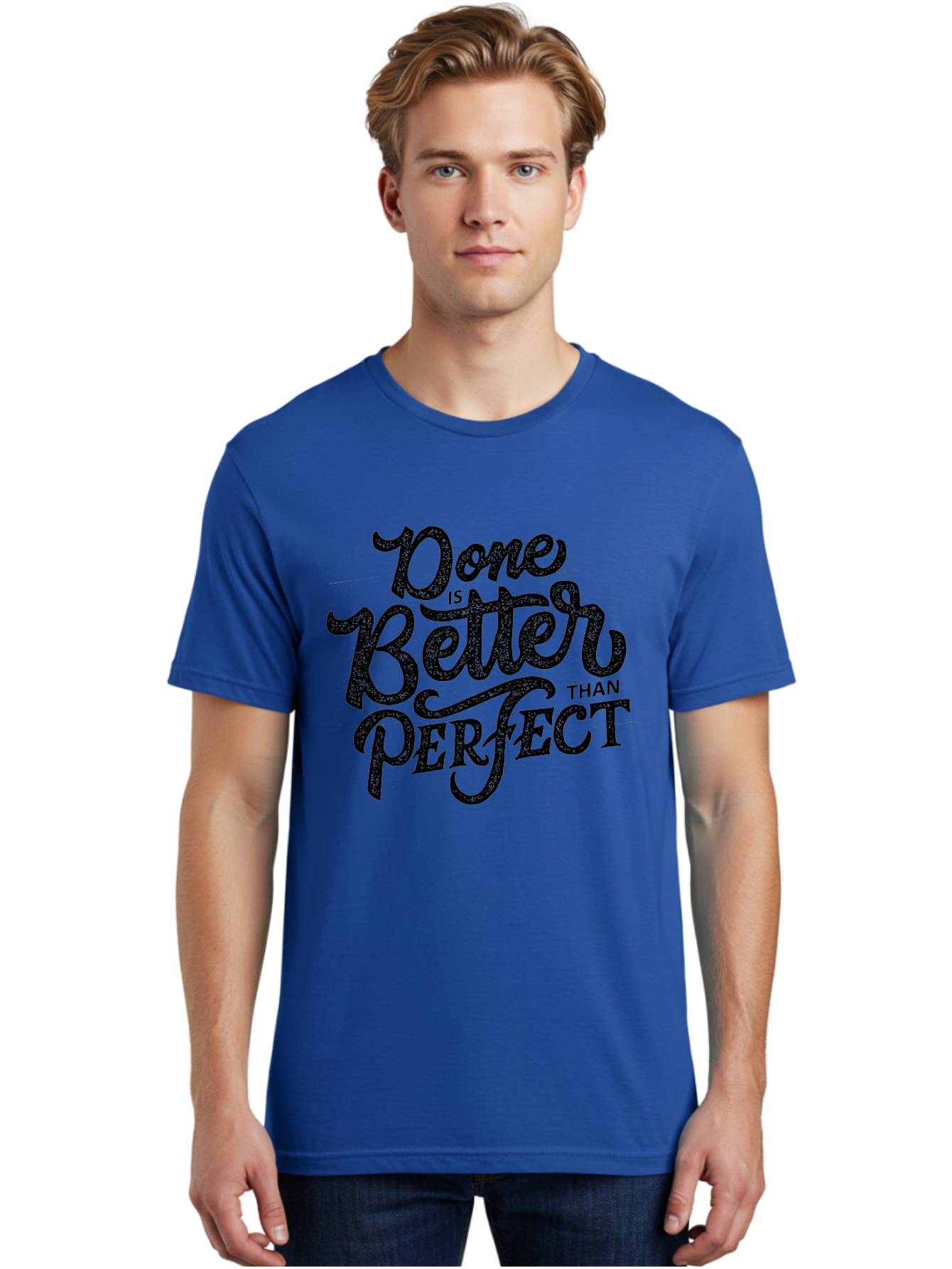 Done-Is-Better-Than-Perfect-1 Men'S Graphic Tee, 100% Cotton, Comfortable Casual Summer Wear, Machine Washable, Motivational Quote, Productivity, Task Completion, Perfectionism, Done Is Better, Self-Improvement, Productivity Tips, Aab245 26