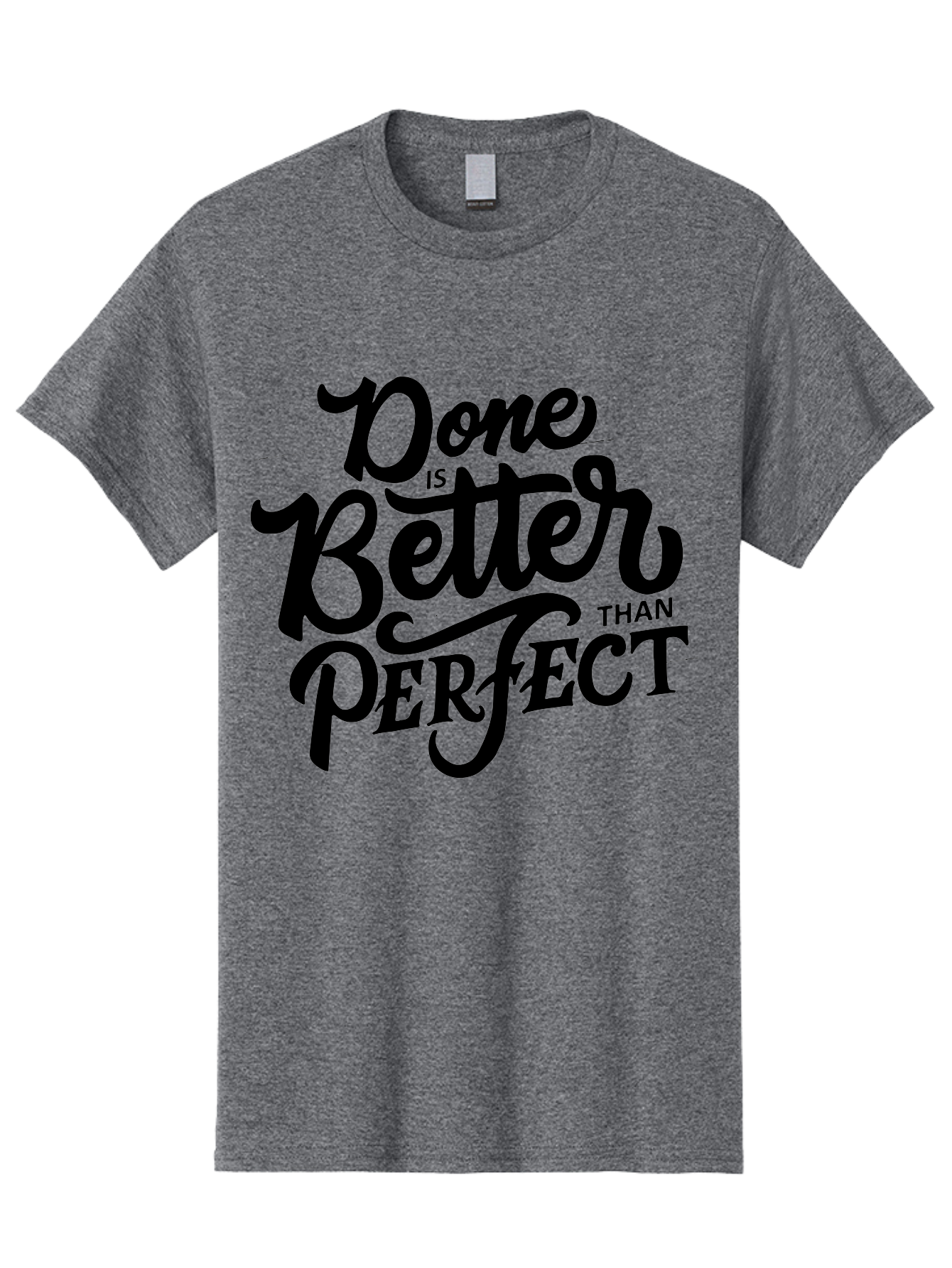 Done-Is-Better-Than-Perfect Men'S Graphic Tee, 100% Cotton, Comfortable Casual Summer Wear, Machine Washable, Motivational Quote, Productivity, Success, Inspiration, Done Is Better Than Perfect, Business, Creativity, Productivity Tips, Aab246 9