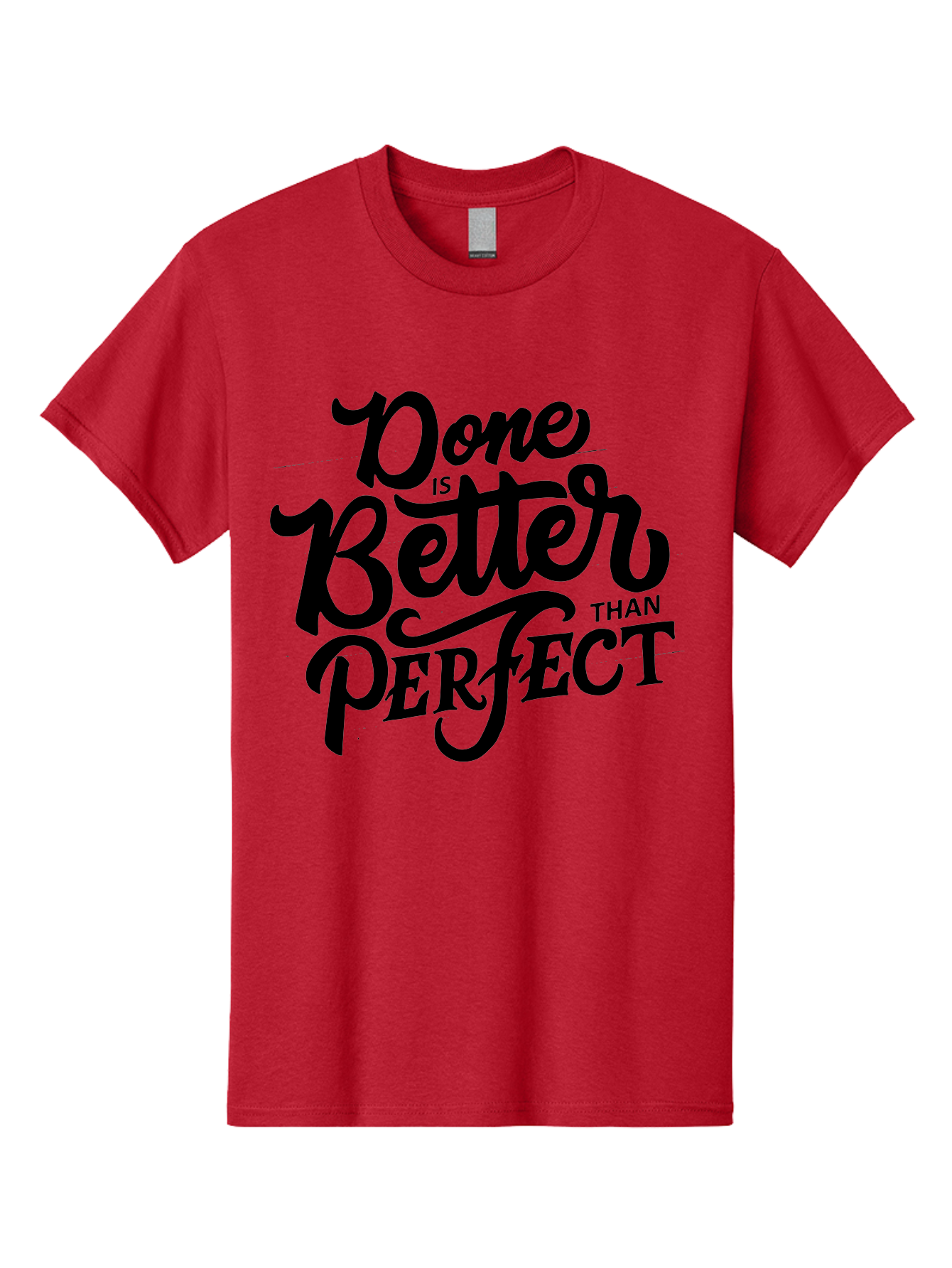 Done-Is-Better-Than-Perfect Men'S Graphic Tee, 100% Cotton, Comfortable Casual Summer Wear, Machine Washable, Motivational Quote, Productivity, Success, Inspiration, Done Is Better Than Perfect, Business, Creativity, Productivity Tips, Aab246 23
