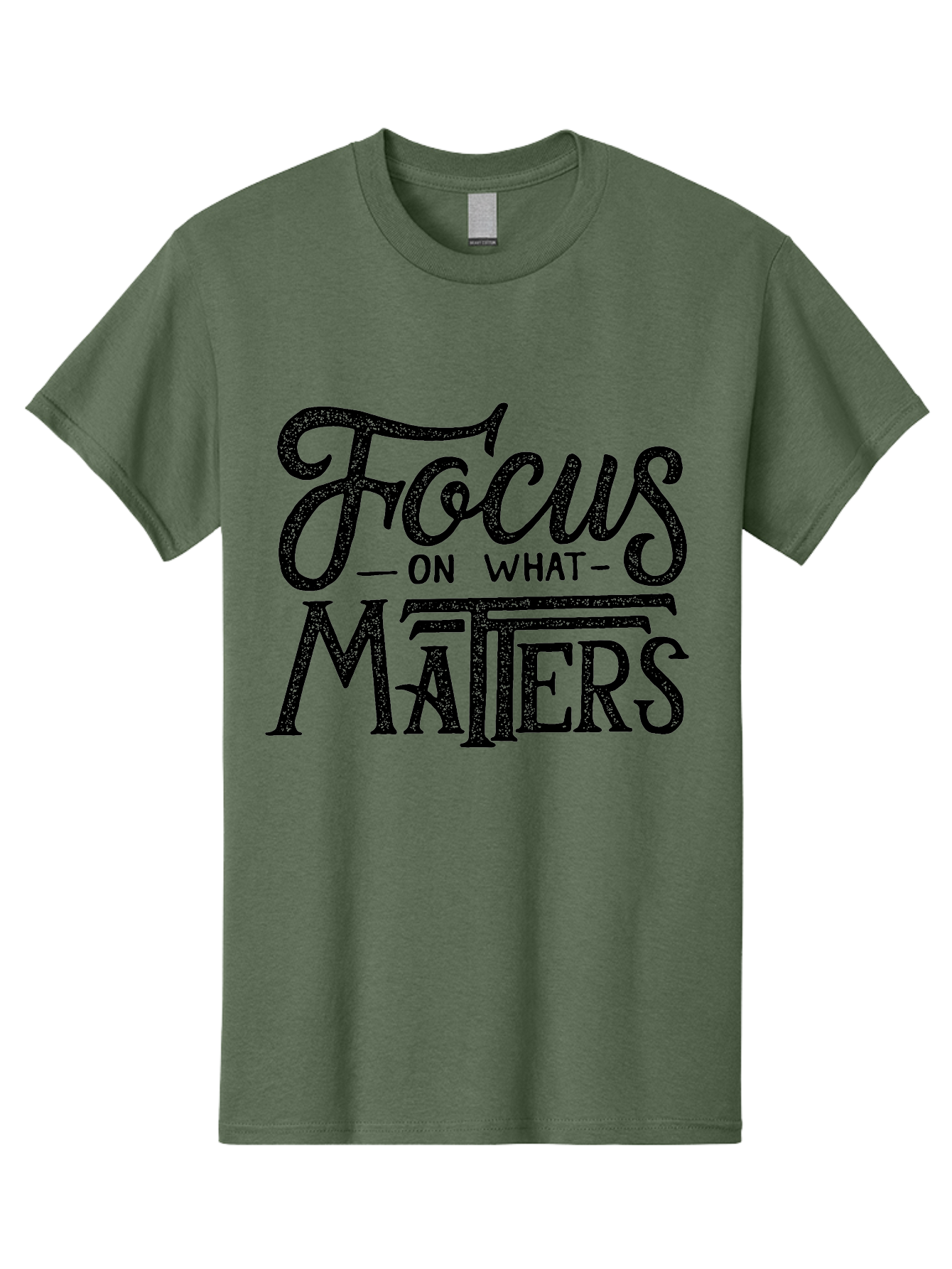 Focus-On-What-Matters-1 Men'S Graphic Tee, 100% Cotton, Comfortable Casual Summer Wear, Machine Washable, Motivational Quote, Inspirational Phrase, Focus On What Matters, Positive Affirmation, Typography, Productivity Tip, Aab249 15