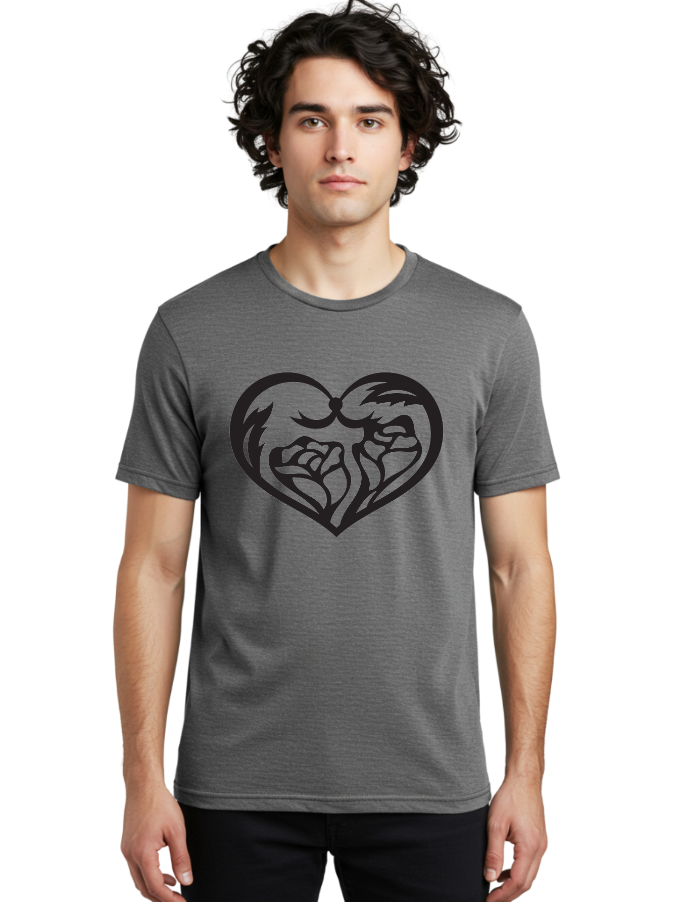Clenched-Fists-Heart Men'S Graphic Tee, 100% Cotton, Comfortable Casual Summer Wear, Machine Washable, Clenched Fists, Heart Symbol, Strength, Power Symbol, Boxing Gloves, Aggression, Boxing Inspiration, Heart Art, Fist Bump Symbol, Aab260 26