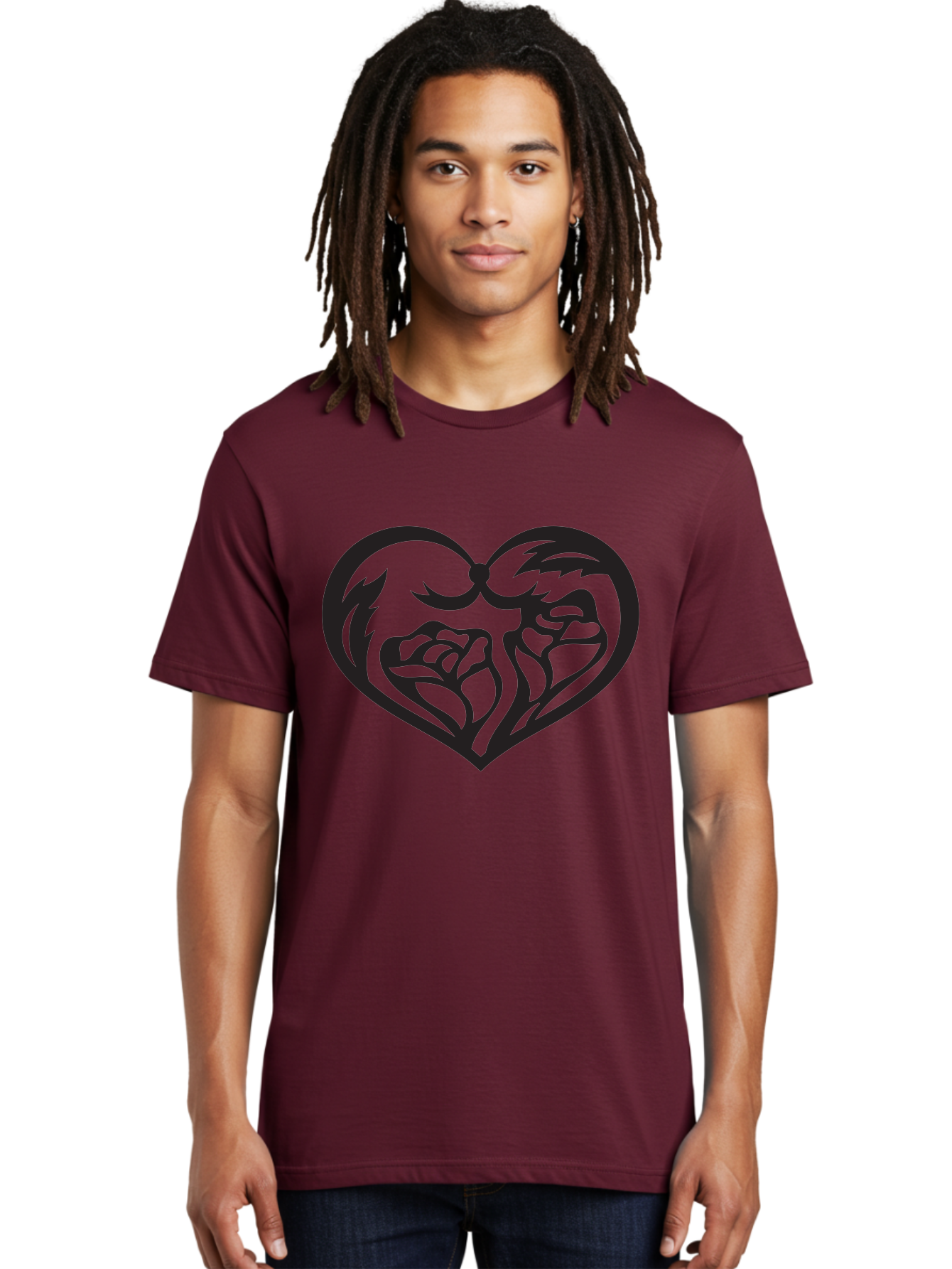 Clenched-Fists-Heart Men'S Graphic Tee, 100% Cotton, Comfortable Casual Summer Wear, Machine Washable, Clenched Fists, Heart Symbol, Strength, Power Symbol, Boxing Gloves, Aggression, Boxing Inspiration, Heart Art, Fist Bump Symbol, Aab260 18