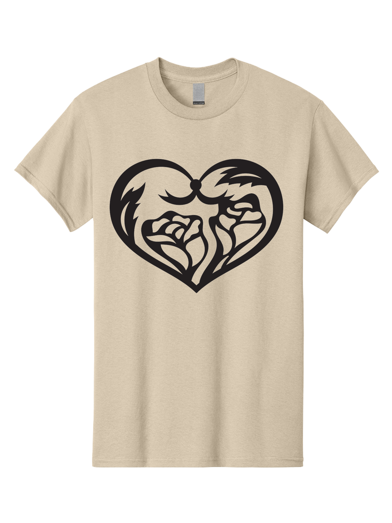 Clenched-Fists-Heart Men'S Graphic Tee, 100% Cotton, Comfortable Casual Summer Wear, Machine Washable, Clenched Fists, Heart Symbol, Strength, Power Symbol, Boxing Gloves, Aggression, Boxing Inspiration, Heart Art, Fist Bump Symbol, Aab260 3