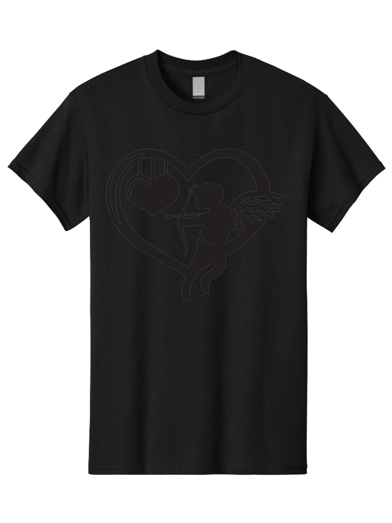 Cupid-With-Bow-And-Arrow Men'S Graphic Tee, 100% Cotton, Comfortable Casual Summer Wear, Machine Washable, Cupid Shooting Arrow, Heart Shape, Love Symbol, Romantic Gesture, Arrow And Heart, Valentine'S Day Icon, Cherub With Bow Aab264 5