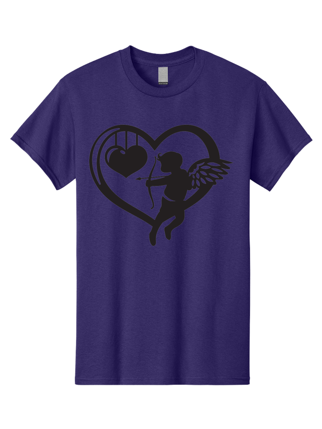 Cupid-With-Bow-And-Arrow Men'S Graphic Tee, 100% Cotton, Comfortable Casual Summer Wear, Machine Washable, Cupid Shooting Arrow, Heart Shape, Love Symbol, Romantic Gesture, Arrow And Heart, Valentine'S Day Icon, Cherub With Bow Aab264 19
