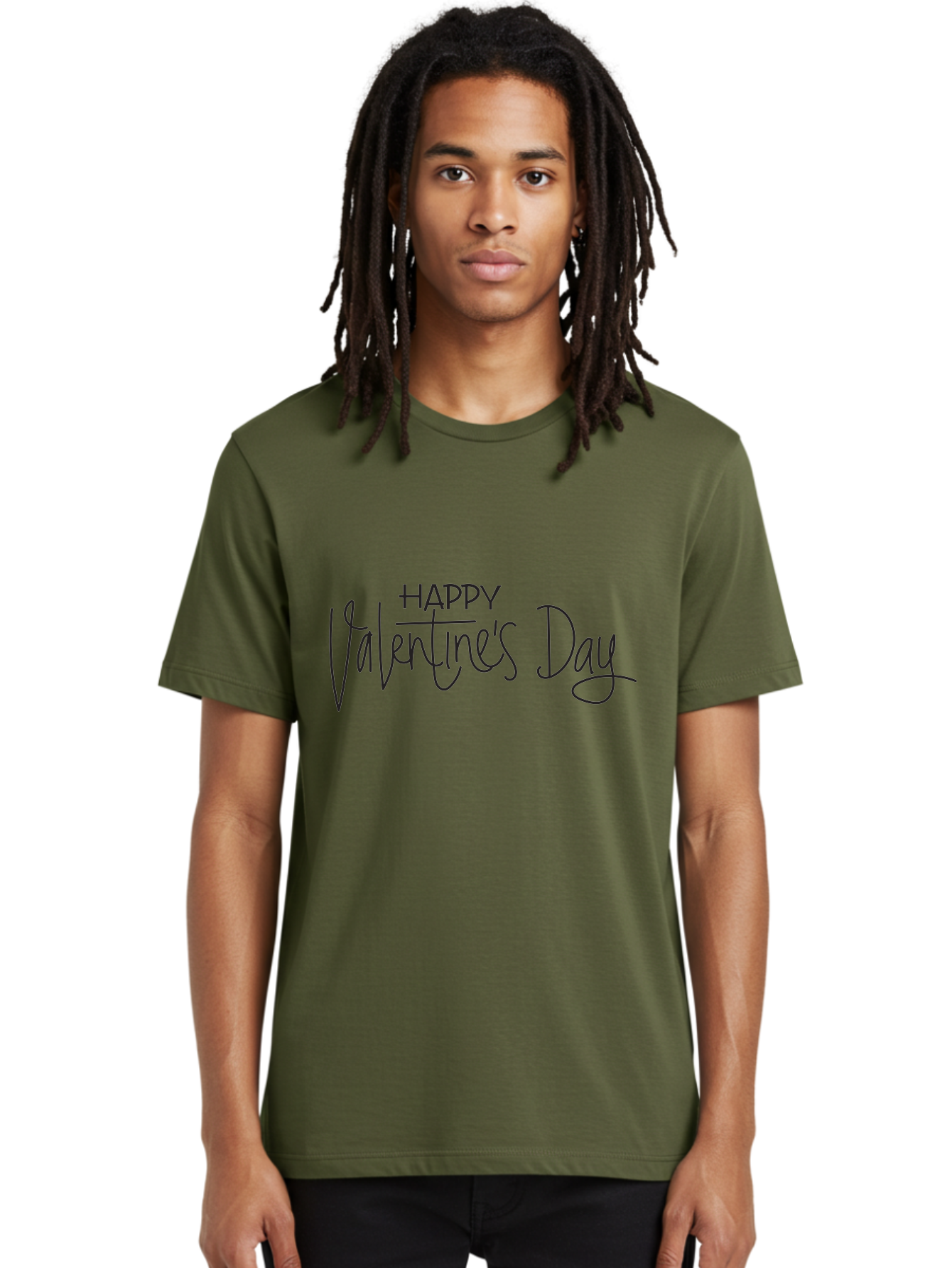 Happy-Valentine-S-Day Men'S Graphic Tee, 100% Cotton, Comfortable Casual Summer Wear, Machine Washable, Valentine'S Day Greeting, Love Message, Handwritten Text, Handwritten Font, Happy Valentine'S Day, Love Card, Romantic Gesture, Black Text Aab272 18