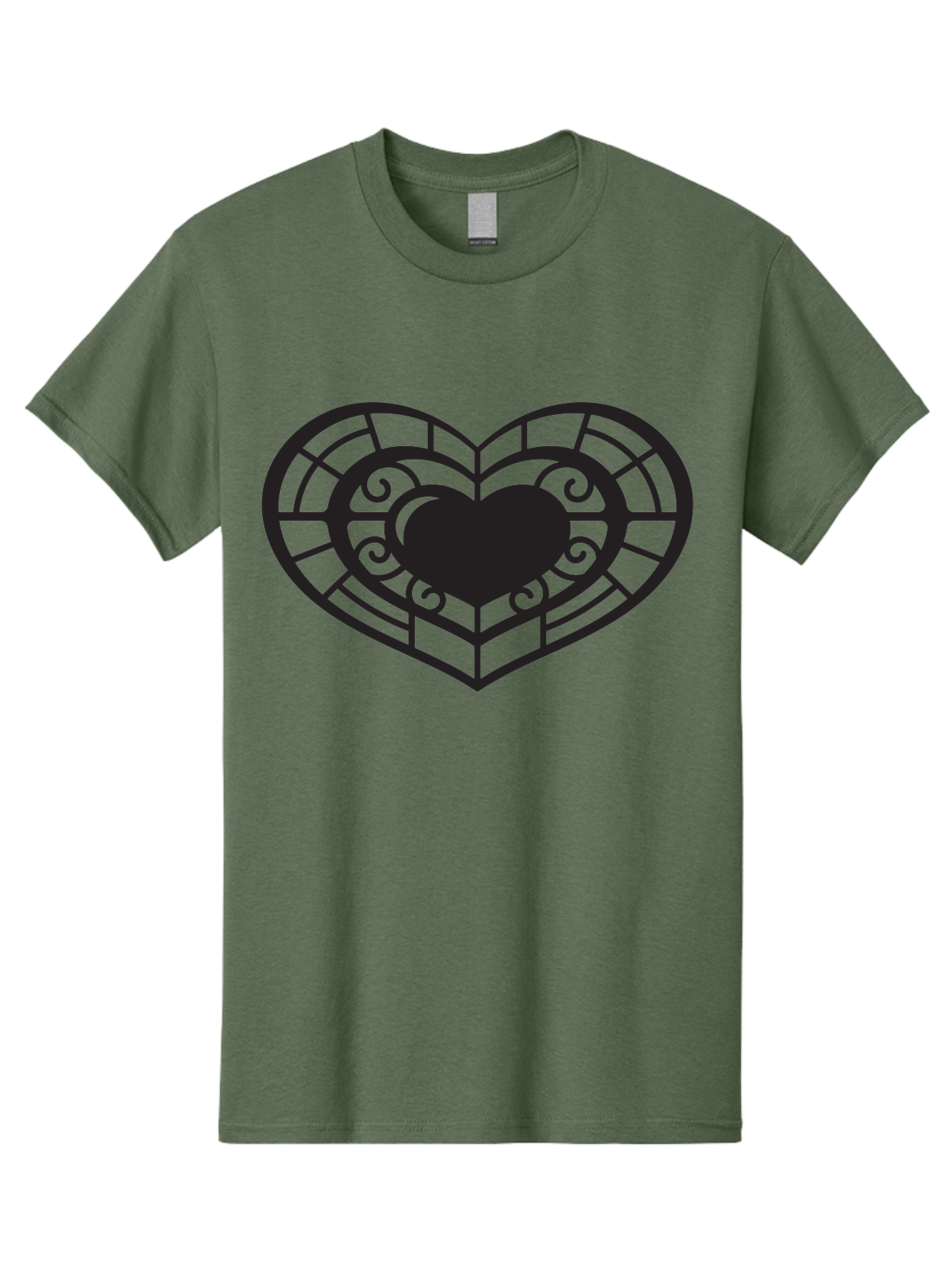 Heart-Design Men'S Graphic Tee, 100% Cotton, Comfortable Casual Summer Wear, Machine Washable, Stained Glass Heart, Decorative Heart, Intricate Design, Heart Silhouette, Ornate Pattern, Swirling Shapes, Love Symbol, Valentines Day Aab274 27