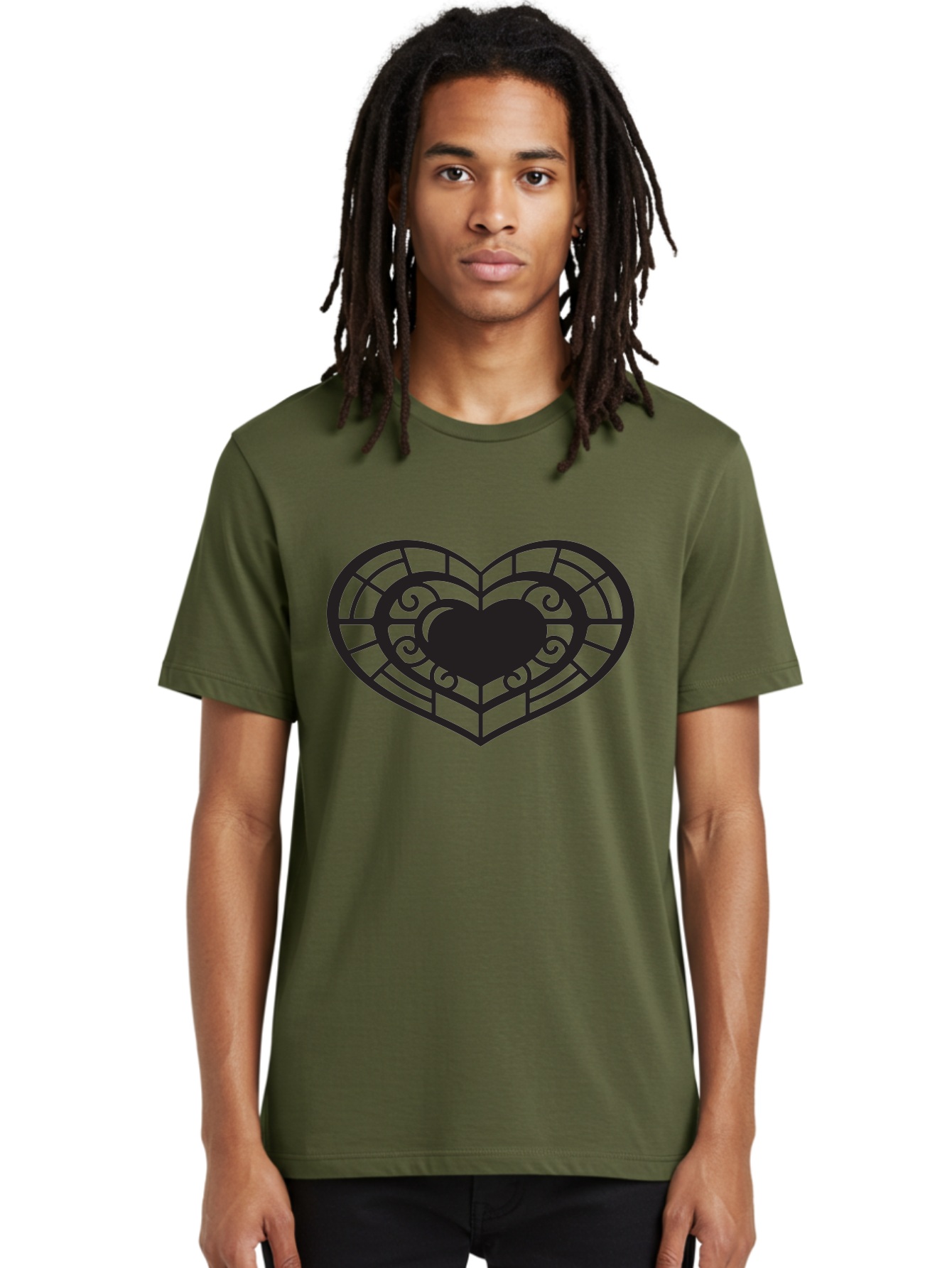Heart-Design Men'S Graphic Tee, 100% Cotton, Comfortable Casual Summer Wear, Machine Washable, Stained Glass Heart, Decorative Heart, Intricate Design, Heart Silhouette, Ornate Pattern, Swirling Shapes, Love Symbol, Valentines Day Aab274 28