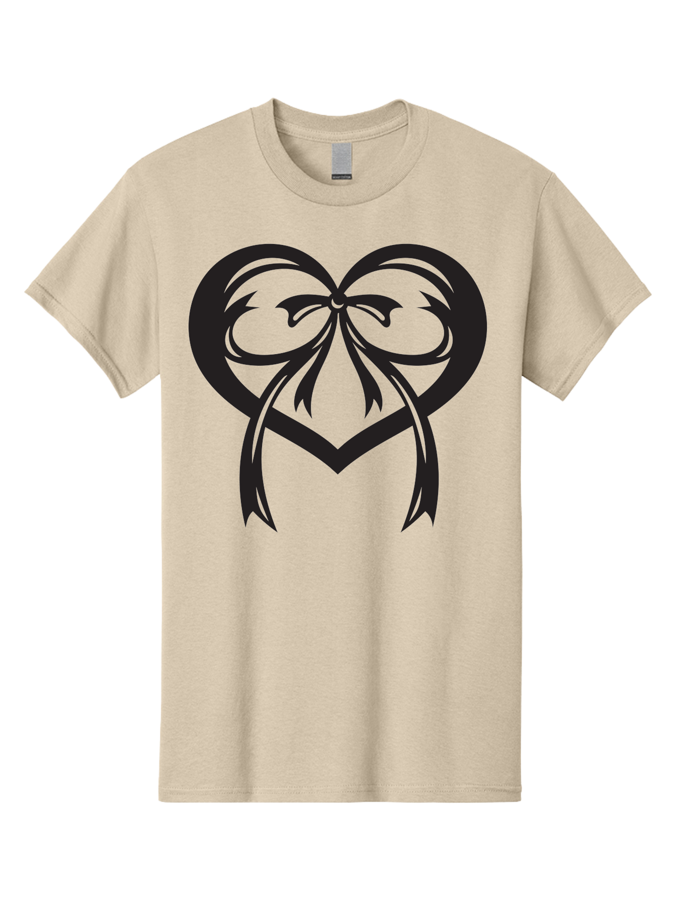 Heart-Graphic Men'S Graphic Tee, 100% Cotton, Comfortable Casual Summer Wear, Machine Washable, Heart Shape, Ribbon Bow, Heart Symbol, Love Sign, Valentine'S Day, Decorative Heart, Black Silhouette, Ribbon Design, Heart Decoration Aab276 7