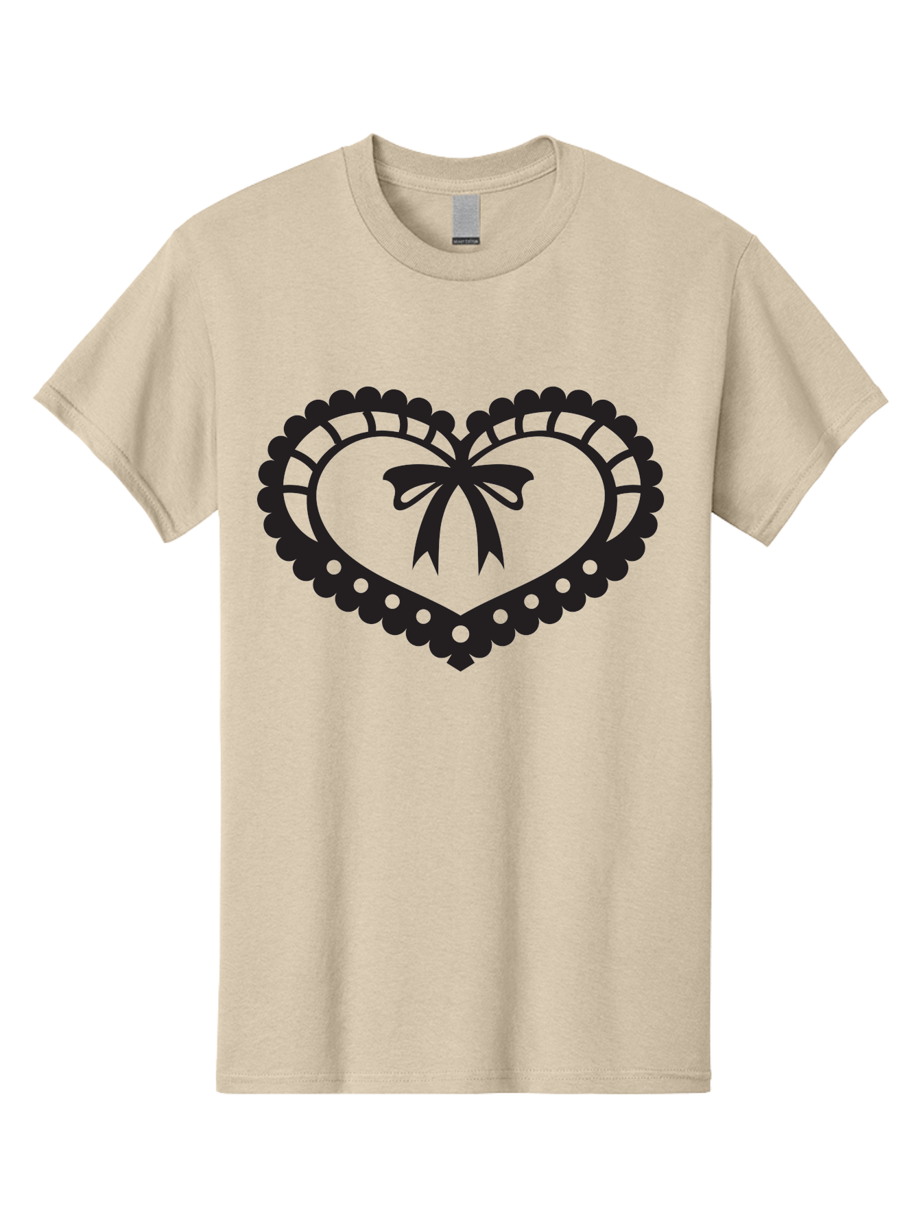 Heart-With-Bow-1 Men'S Graphic Tee, 100% Cotton, Comfortable Casual Summer Wear, Machine Washable, Heart Shape, Decorative Bow, Lace Details, Intricate Design, Love Symbol, Valentines Day, Heart Icon, Cute Graphic Aab278 21