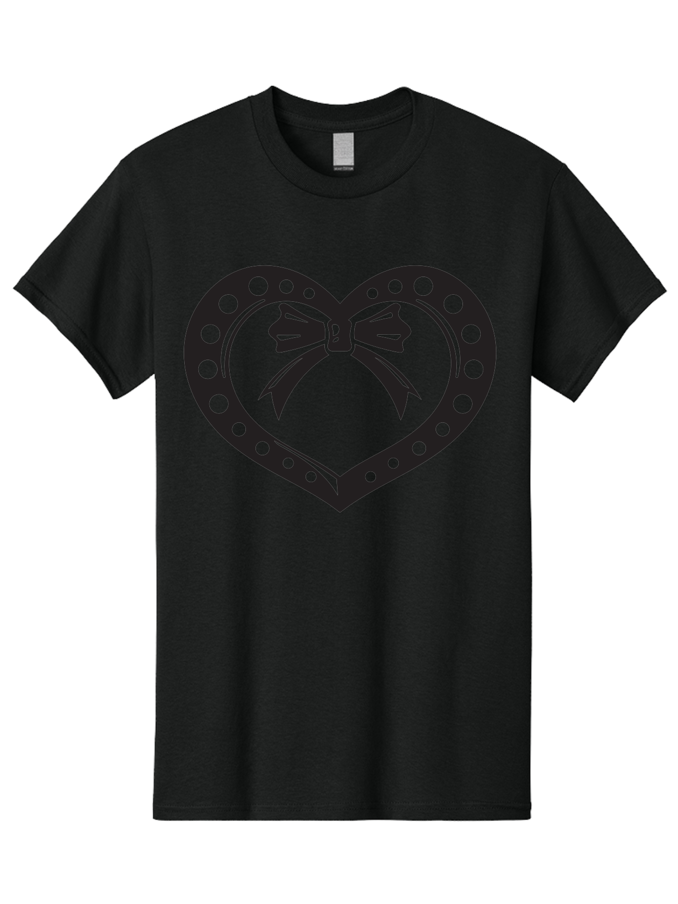 Heart-With-Bow Men'S Graphic Tee, 100% Cotton, Comfortable Casual Summer Wear, Machine Washable, Heart Shape, Bow Design, Polka Dots, Love Symbol, Romantic Gesture, Heartwarming, Cute Design, Heart Icon Aab279 21