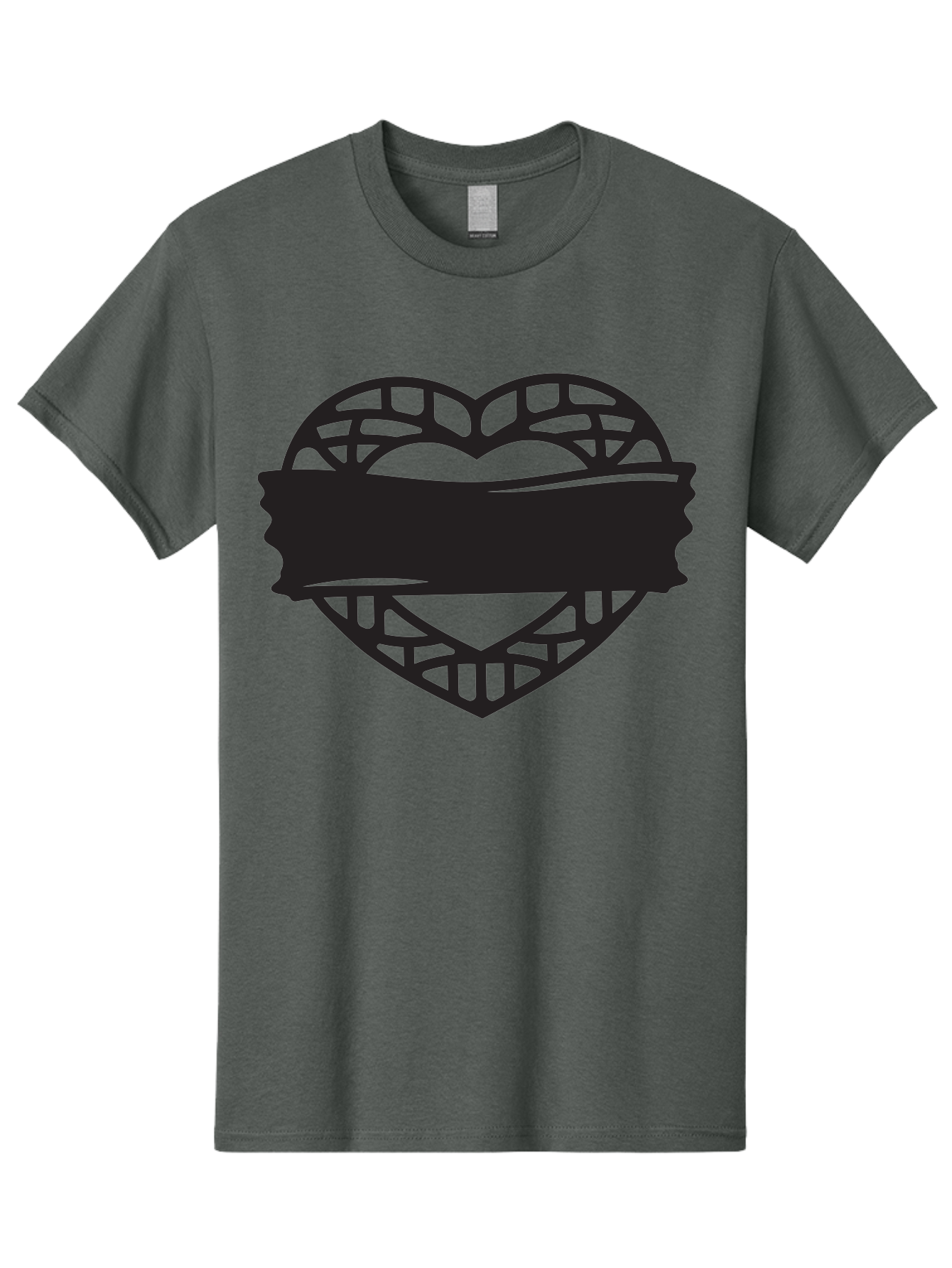 Heart-With-Duct-Tape Men'S Graphic Tee, 100% Cotton, Comfortable Casual Summer Wear, Machine Washable, Heart Shape, Intricate Design, Muzzled Heart, Love Symbol, Decorative Art, Symbolic Representation, Heart Pattern Aab281 19