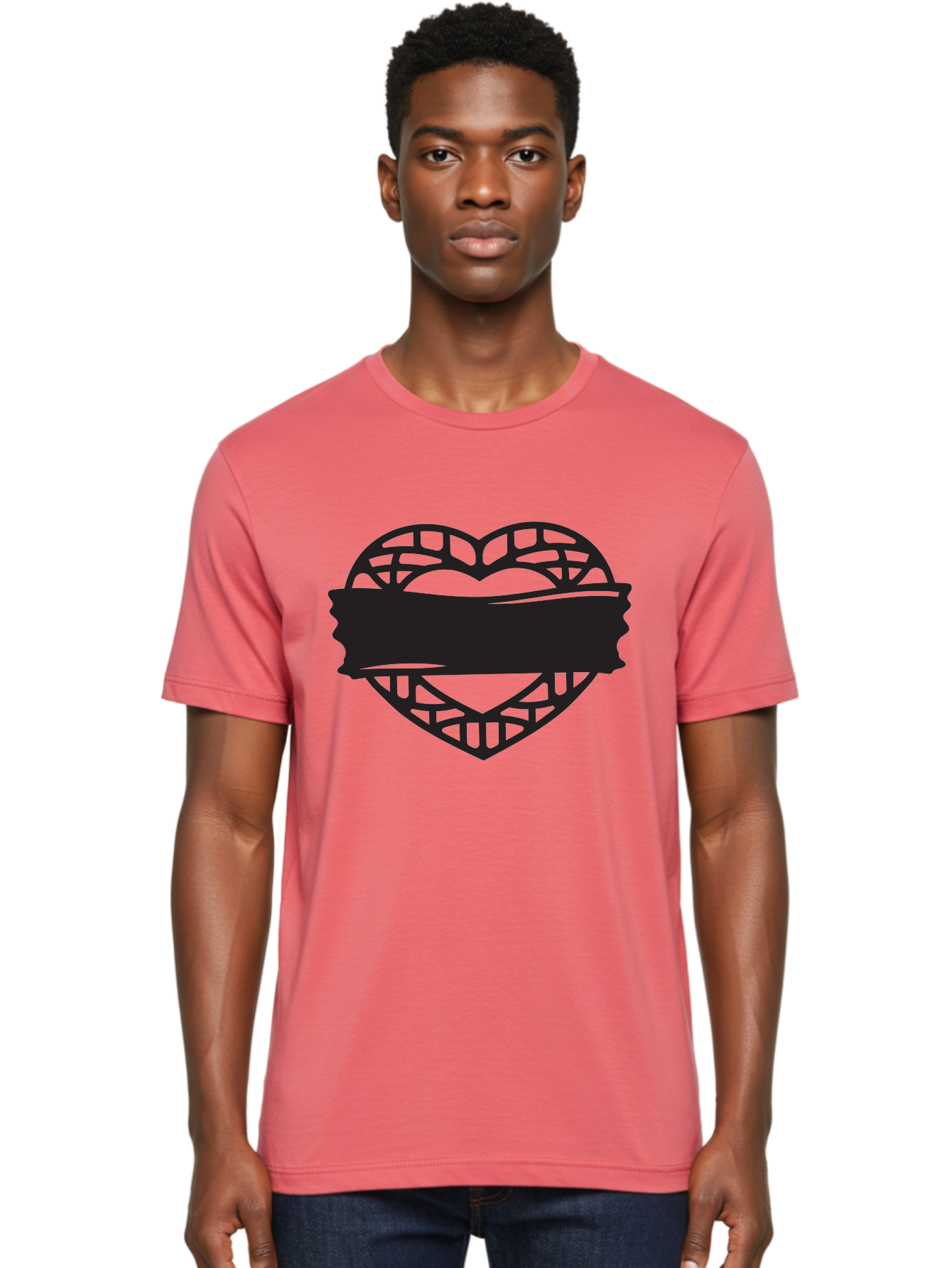 Heart-With-Duct-Tape Men'S Graphic Tee, 100% Cotton, Comfortable Casual Summer Wear, Machine Washable, Heart Shape, Intricate Design, Muzzled Heart, Love Symbol, Decorative Art, Symbolic Representation, Heart Pattern Aab281 14