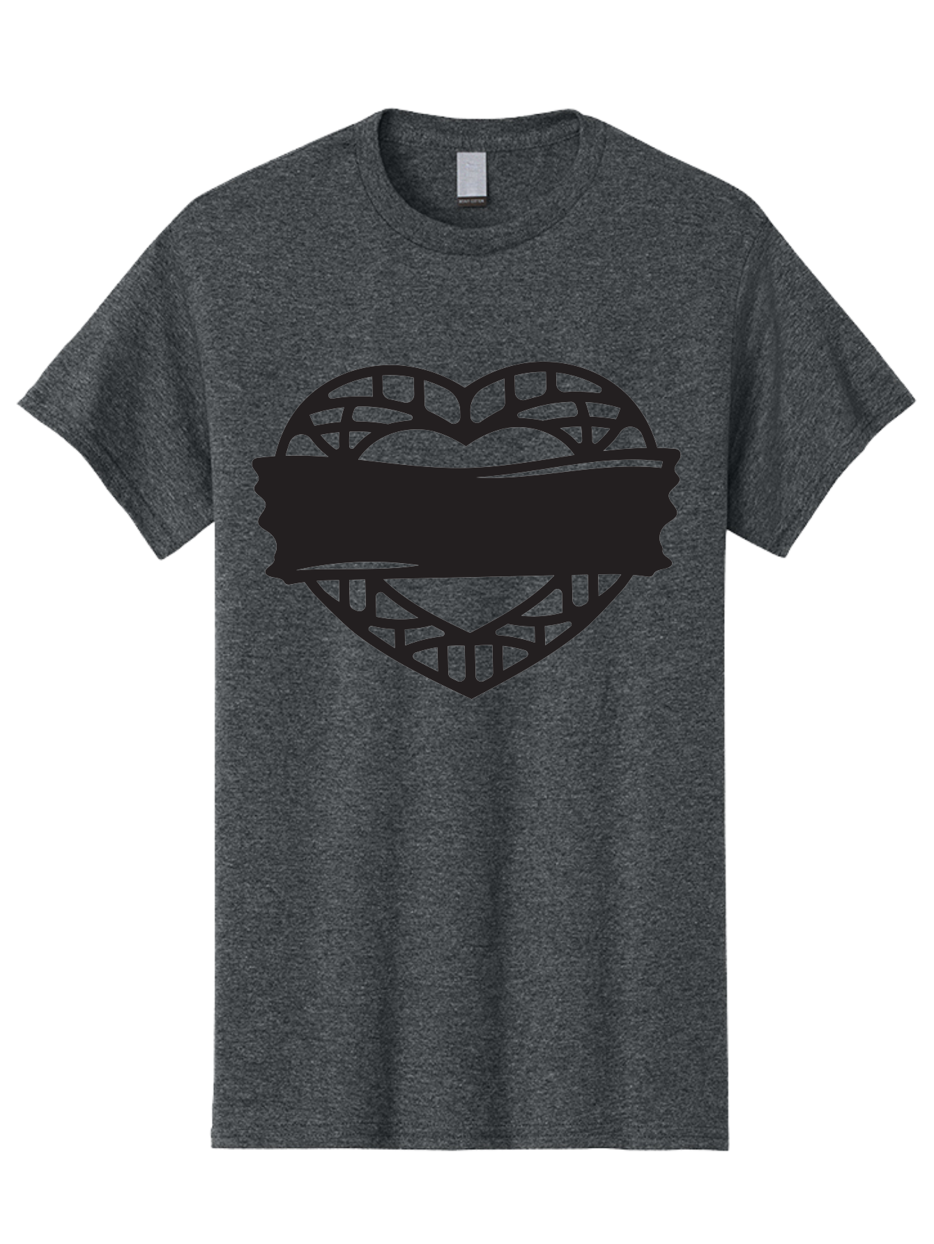 Heart-With-Duct-Tape Men'S Graphic Tee, 100% Cotton, Comfortable Casual Summer Wear, Machine Washable, Heart Shape, Intricate Design, Muzzled Heart, Love Symbol, Decorative Art, Symbolic Representation, Heart Pattern Aab281 23
