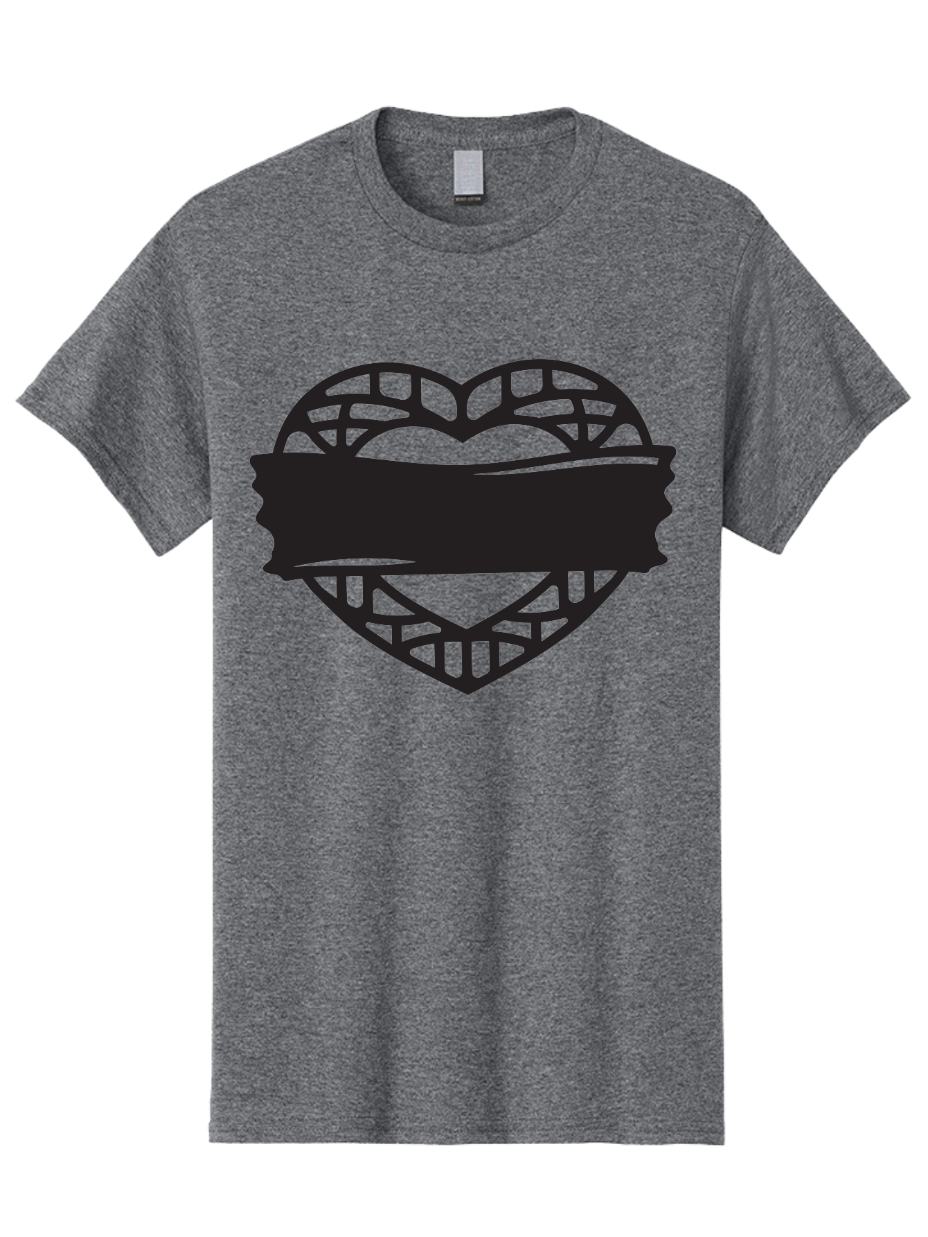 Heart-With-Duct-Tape Men'S Graphic Tee, 100% Cotton, Comfortable Casual Summer Wear, Machine Washable, Heart Shape, Intricate Design, Muzzled Heart, Love Symbol, Decorative Art, Symbolic Representation, Heart Pattern Aab281 21