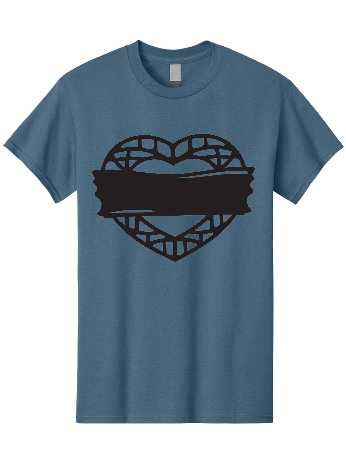 Heart-With-Duct-Tape Men'S Graphic Tee, 100% Cotton, Comfortable Casual Summer Wear, Machine Washable, Heart Shape, Intricate Design, Muzzled Heart, Love Symbol, Decorative Art, Symbolic Representation, Heart Pattern Aab281 9