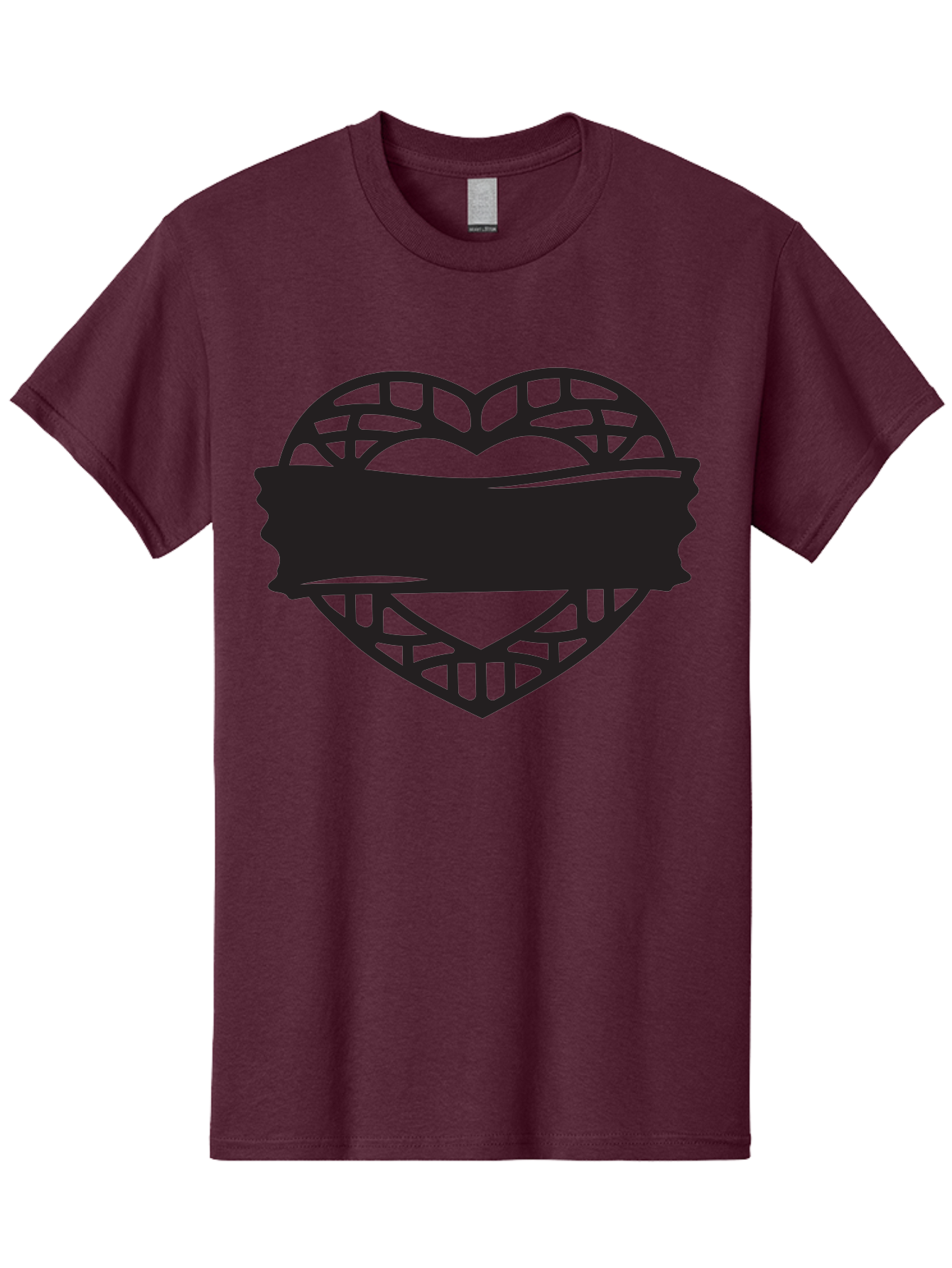 Heart-With-Duct-Tape Men'S Graphic Tee, 100% Cotton, Comfortable Casual Summer Wear, Machine Washable, Heart Shape, Intricate Design, Muzzled Heart, Love Symbol, Decorative Art, Symbolic Representation, Heart Pattern Aab281 3