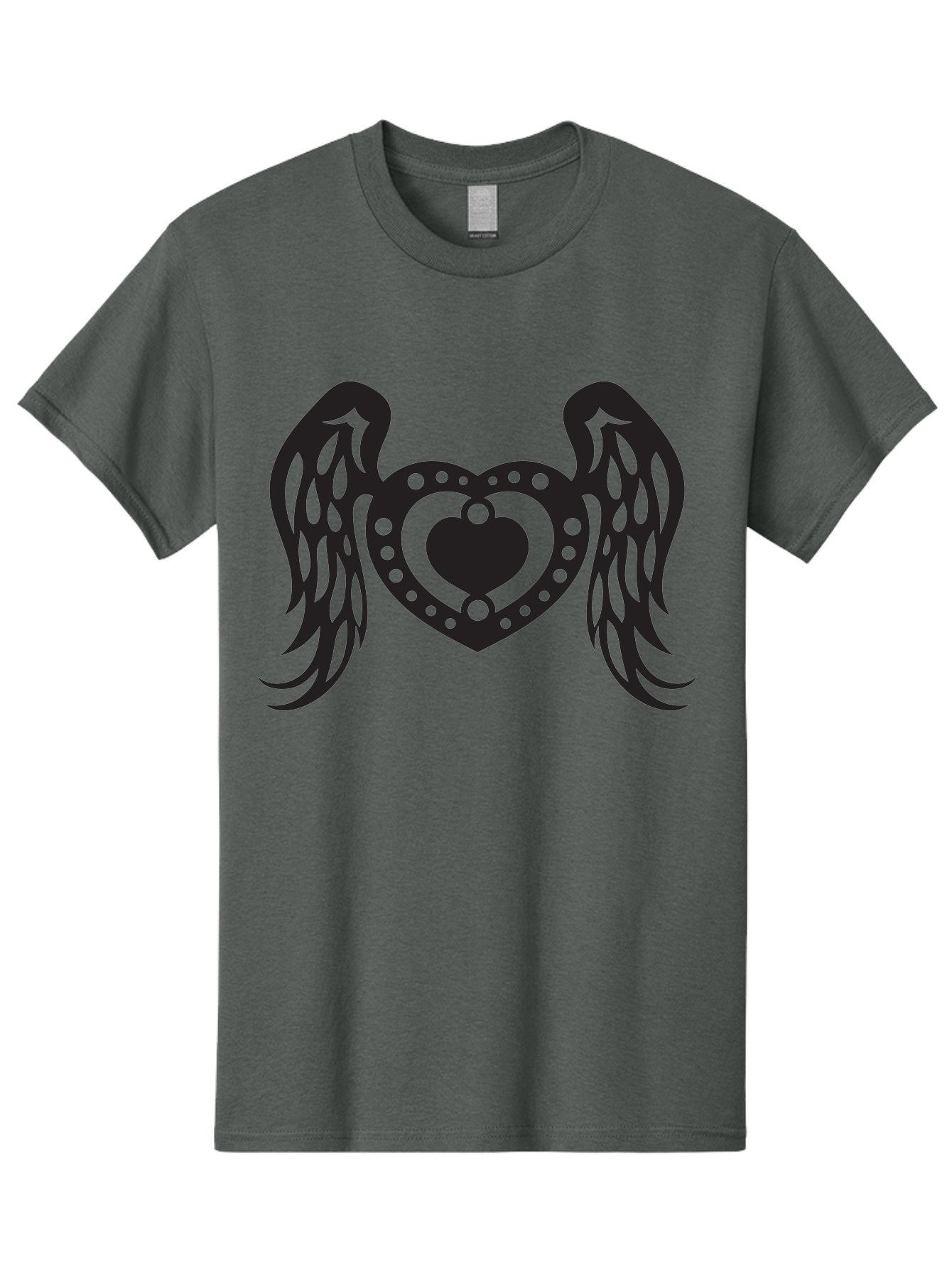 Heart-With-Wings Men'S Graphic Tee, 100% Cotton, Comfortable Casual Summer Wear, Machine Washable, Heart With Wings, Decorative Heart Design, Symbolic Heart Art, Winged Heart Illustration, Love Symbol, Heart Icon, Angel Wings, Aab287 29