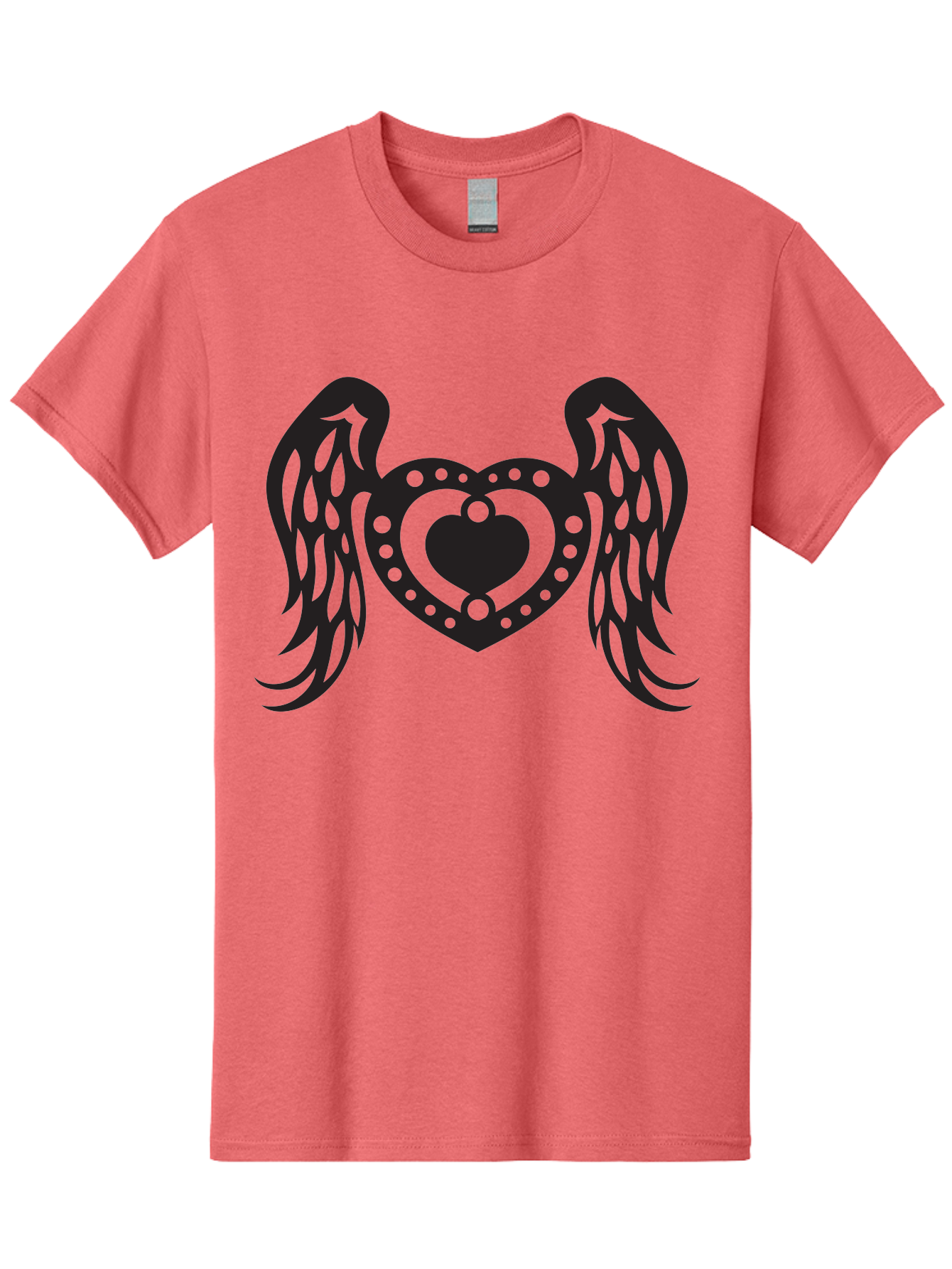 Heart-With-Wings Men'S Graphic Tee, 100% Cotton, Comfortable Casual Summer Wear, Machine Washable, Heart With Wings, Decorative Heart Design, Symbolic Heart Art, Winged Heart Illustration, Love Symbol, Heart Icon, Angel Wings, Aab287 11