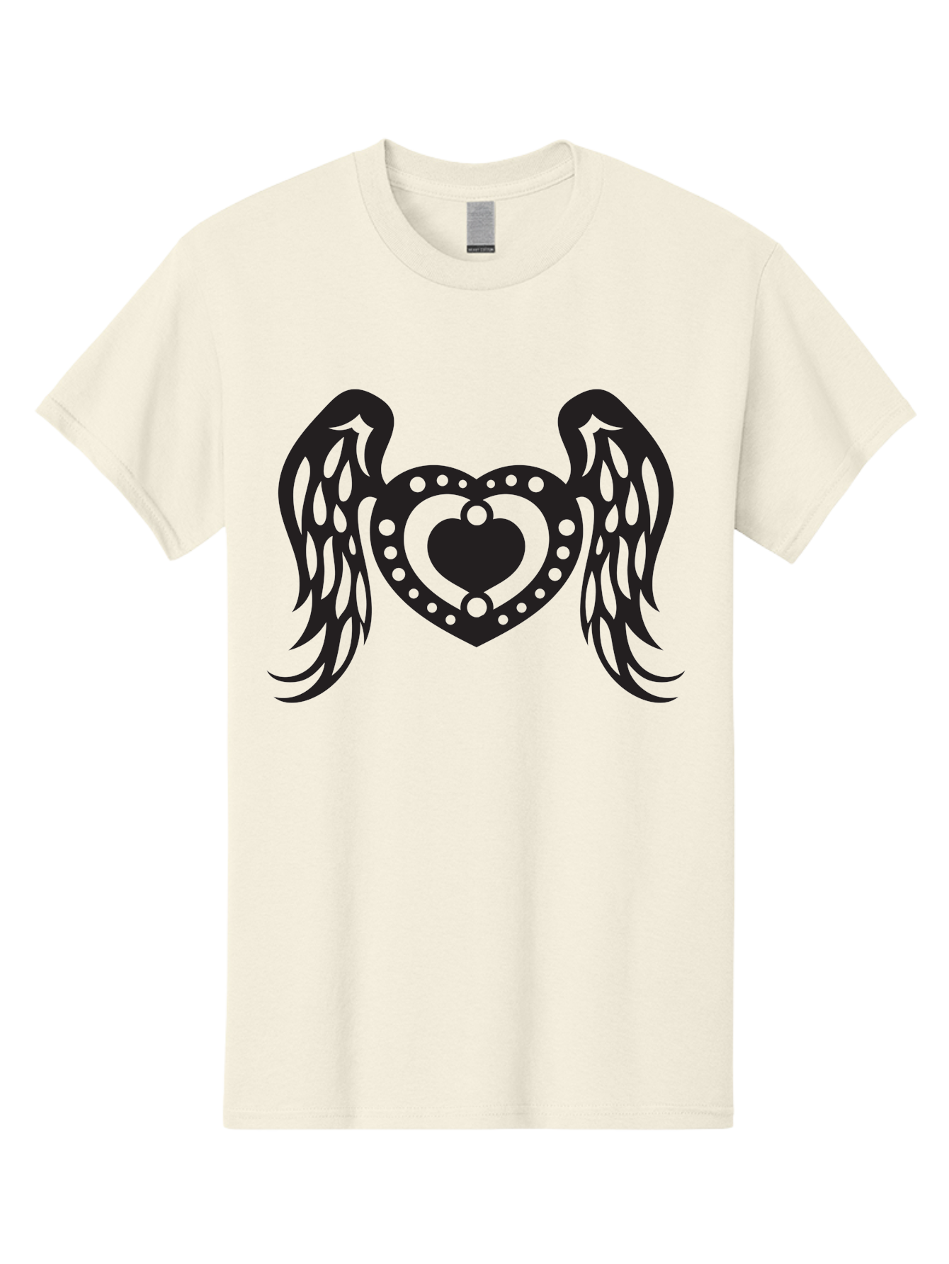 Heart-With-Wings Men'S Graphic Tee, 100% Cotton, Comfortable Casual Summer Wear, Machine Washable, Heart With Wings, Decorative Heart Design, Symbolic Heart Art, Winged Heart Illustration, Love Symbol, Heart Icon, Angel Wings, Aab287 13