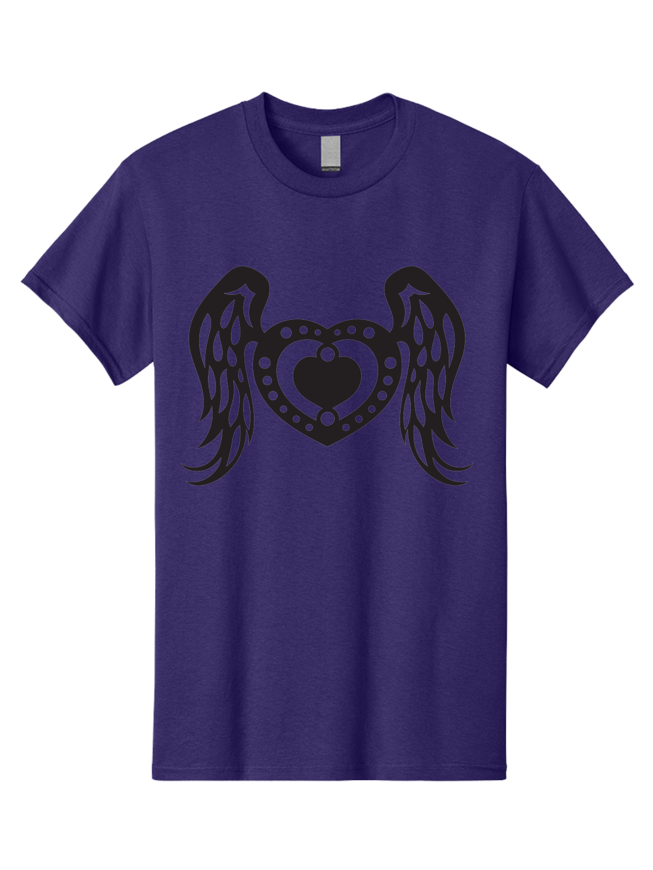 Heart-With-Wings Men'S Graphic Tee, 100% Cotton, Comfortable Casual Summer Wear, Machine Washable, Heart With Wings, Decorative Heart Design, Symbolic Heart Art, Winged Heart Illustration, Love Symbol, Heart Icon, Angel Wings, Aab287 9