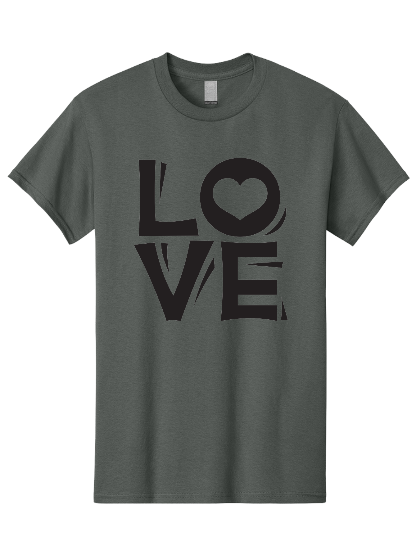 Love-1 Men'S Graphic Tee, 100% Cotton, Comfortable Casual Summer Wear, Machine Washable, Love Typography, Heart Symbol, Black Lettering, Bold Font, Quirky Design, Love Message, Abstract Art, Modern Style Aab289 3