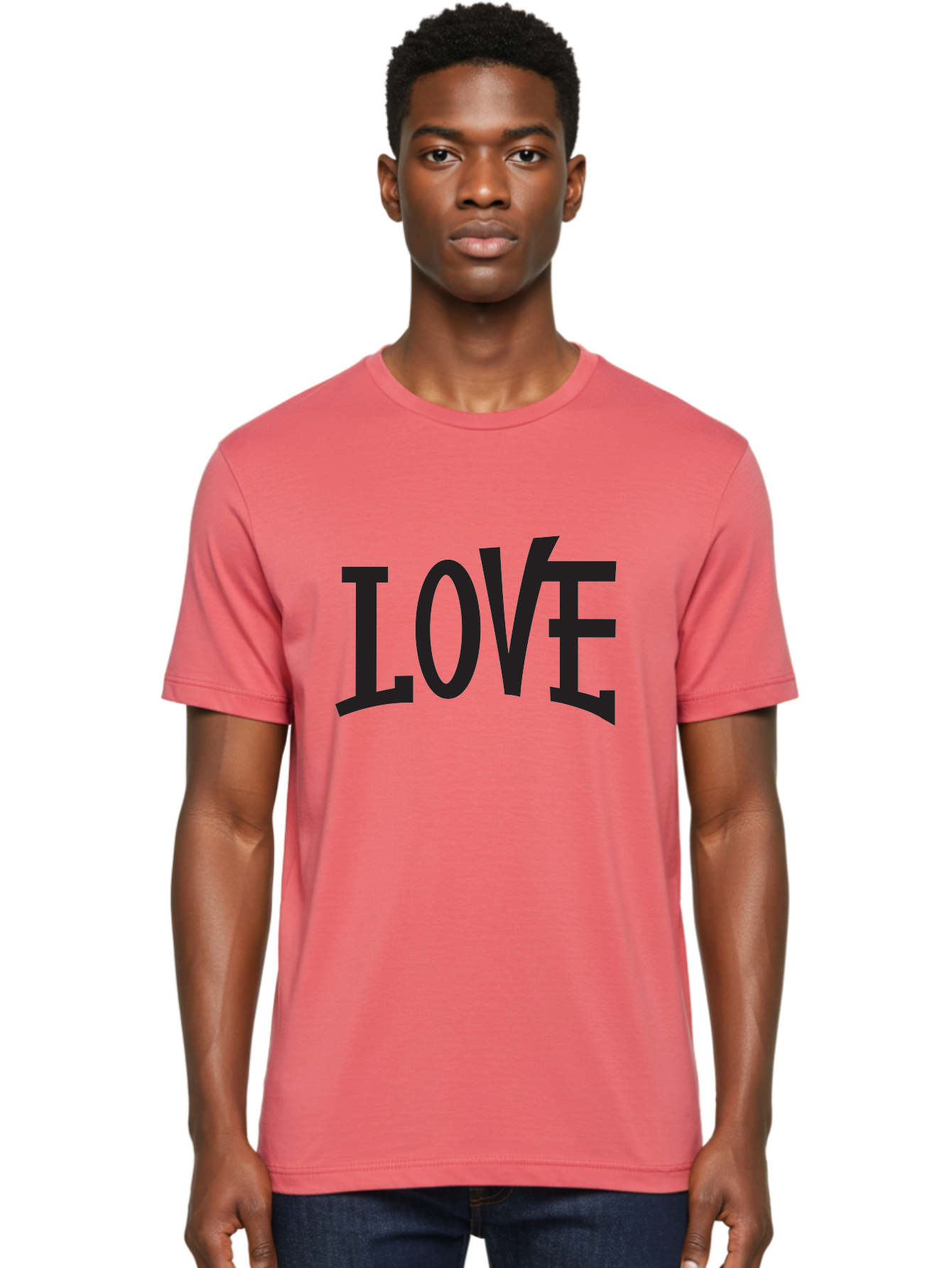 Love-2 Men'S Graphic Tee, 100% Cotton, Comfortable Casual Summer Wear, Machine Washable, Love Typography, Black Font, Bold Letters, Emotional Words, Heartfelt Expression, Love Quote, Typographic Art Aab290 26