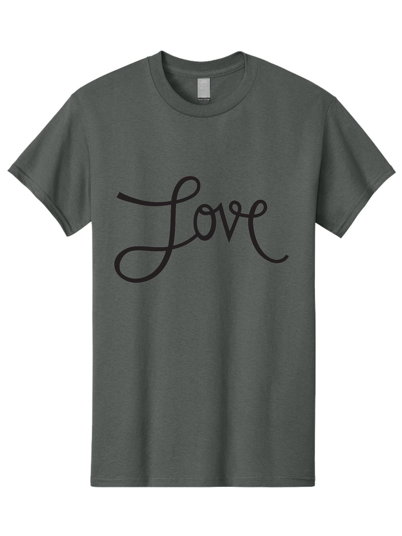 Love Men'S Graphic Tee, 100% Cotton, Comfortable Casual Summer Wear, Machine Washable, Love Typography, Cursive Font, Black Text, Romantic Quote, Affectionate Message, Heartwarming Phrase, Elegant Script Aab294 3