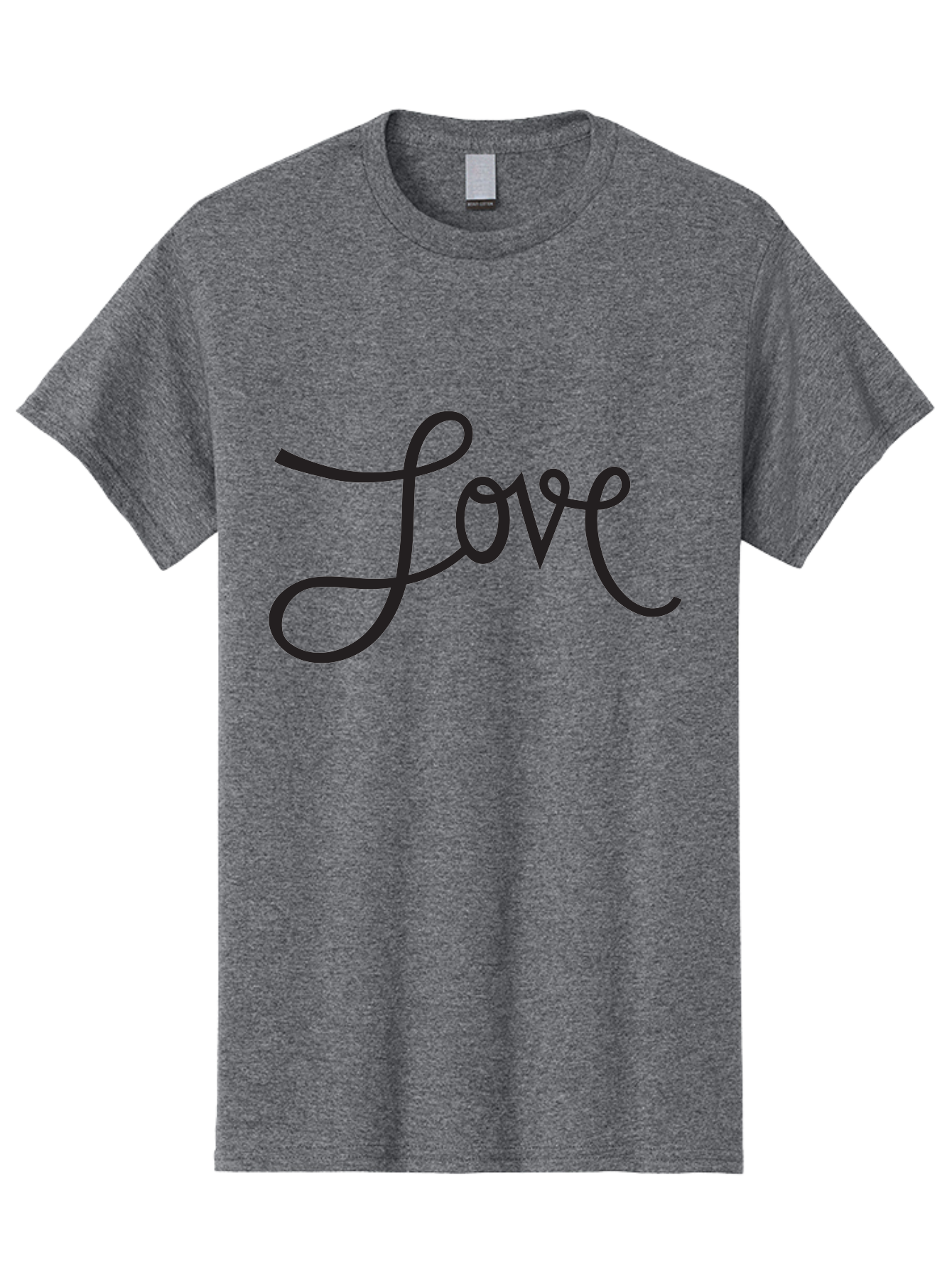 Love Men'S Graphic Tee, 100% Cotton, Comfortable Casual Summer Wear, Machine Washable, Love Typography, Cursive Font, Black Text, Romantic Quote, Affectionate Message, Heartwarming Phrase, Elegant Script Aab294 11