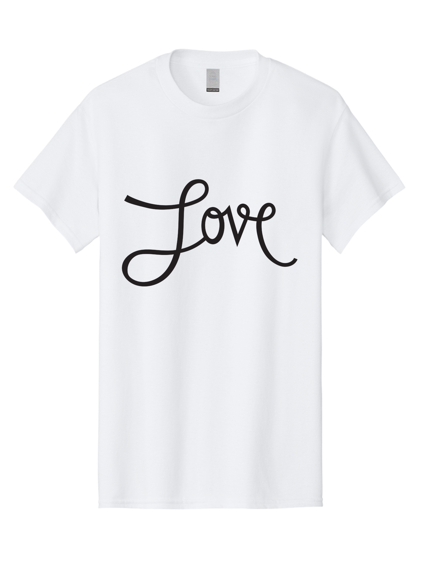 Love Men'S Graphic Tee, 100% Cotton, Comfortable Casual Summer Wear, Machine Washable, Love Typography, Cursive Font, Black Text, Romantic Quote, Affectionate Message, Heartwarming Phrase, Elegant Script Aab294 7